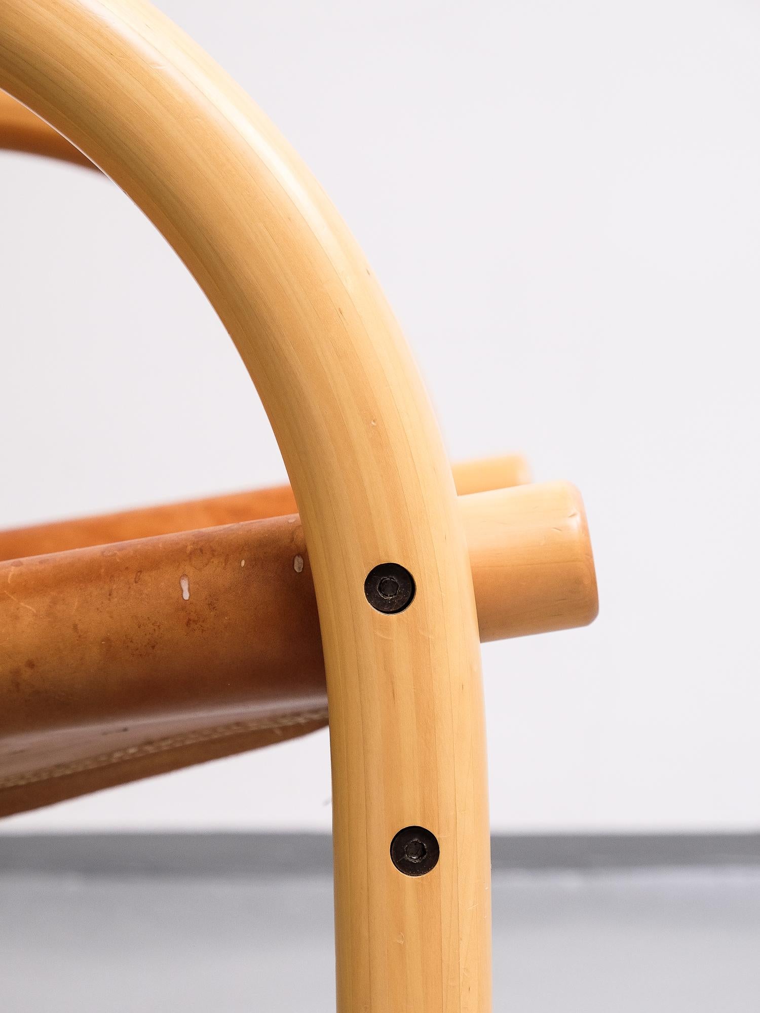 Leather Pair of Ben af Schultén Model 411 Safari Lounge Chairs, Artek, Finland, 1974