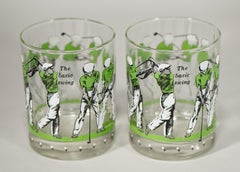 Pair of Ben Hogan "The Basic Swing" Lowball Glasses by Cera, Vintage