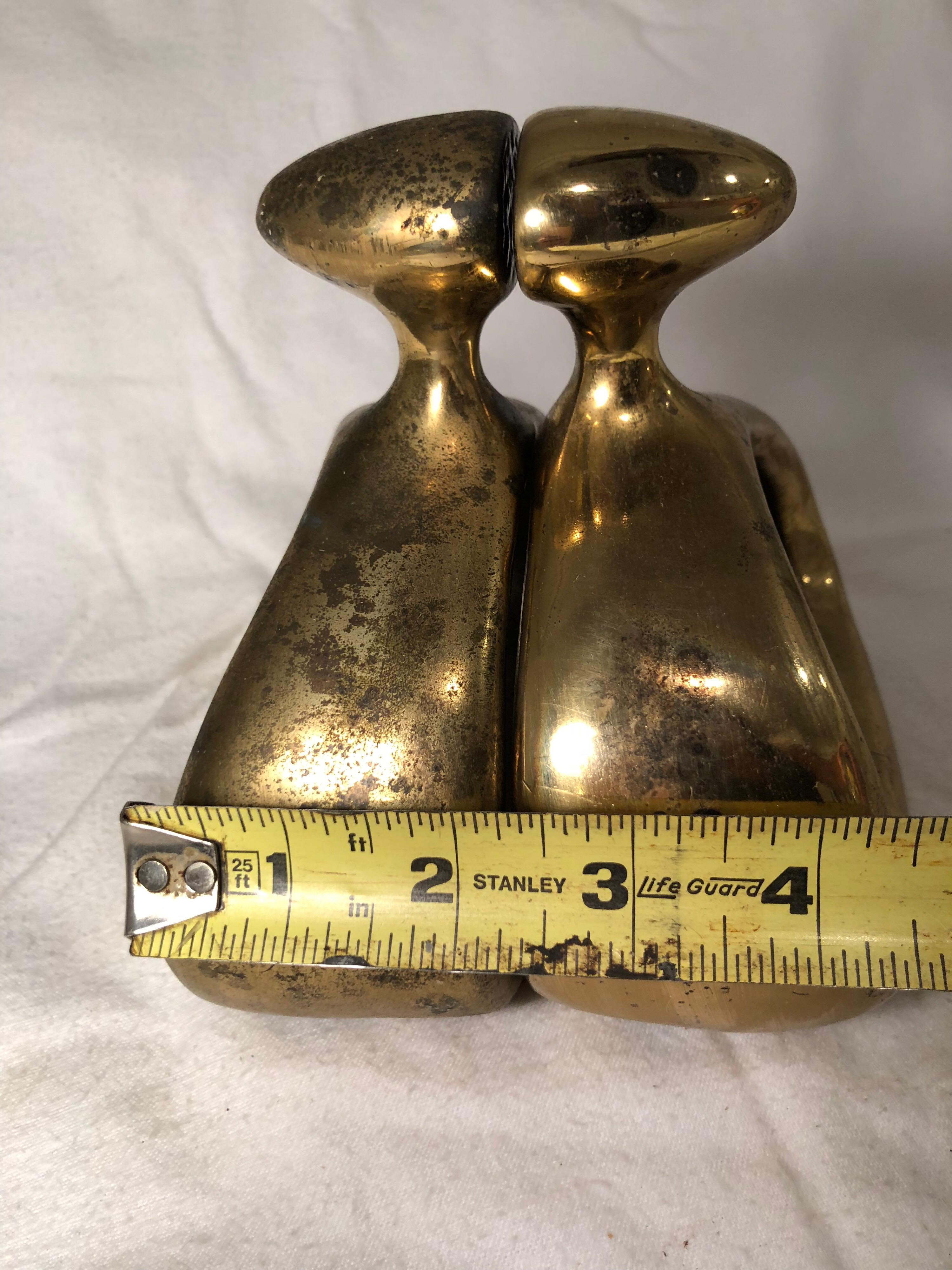 Brass Pair of Ben Seibel Bookends for Jenfred-Ware