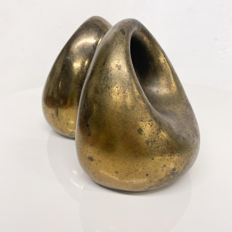 Pair of Ben Seibel Modern Brass ORB Bookends JenfredWare 1950s Vintage