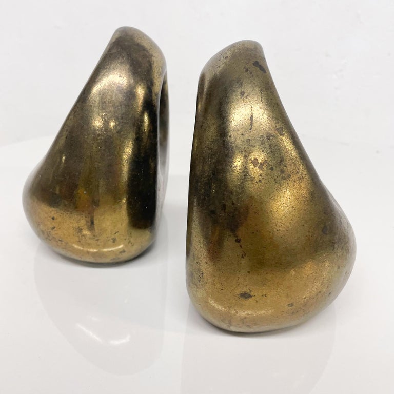 Pair of Ben Seibel Modern Brass ORB Bookends JenfredWare 1950s Vintage