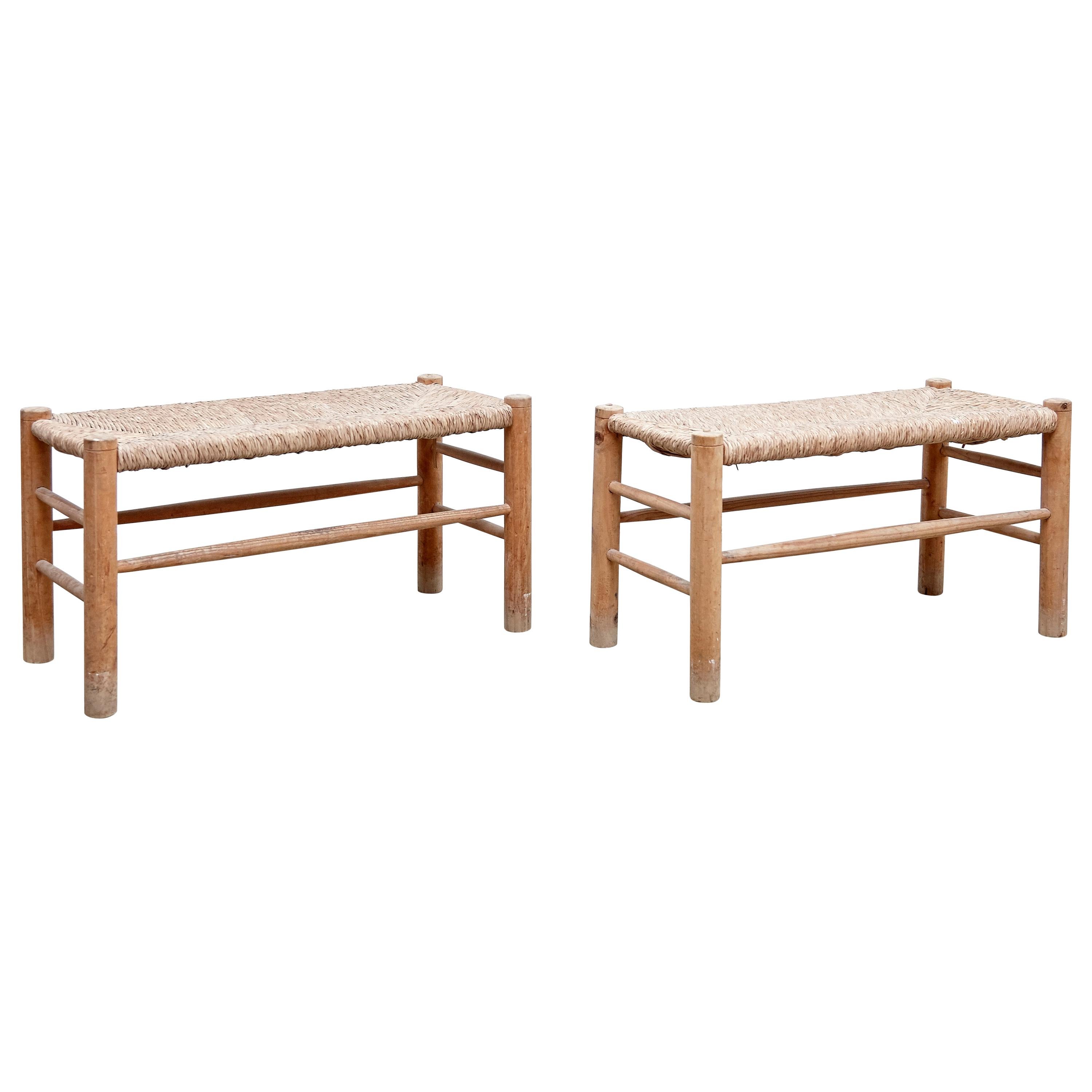 Pair of Bench in the Style of Charlotte Perriand, circa 1960