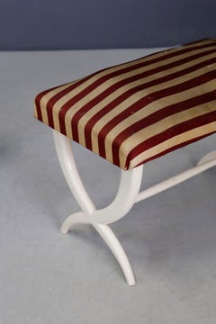 Pair of Bench Midcentury Gio Ponti and Tomaso Buzzi in Hardwood, 1930s-1940s