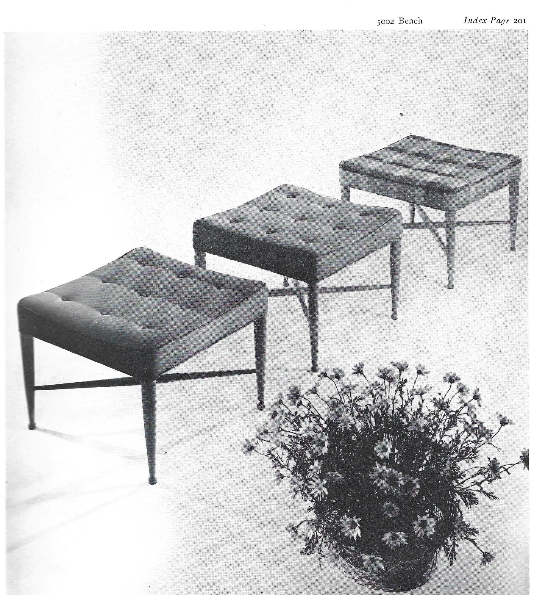 Pair of Benches by Edward Wormely for Dunbar In Good Condition For Sale In Dallas, TX