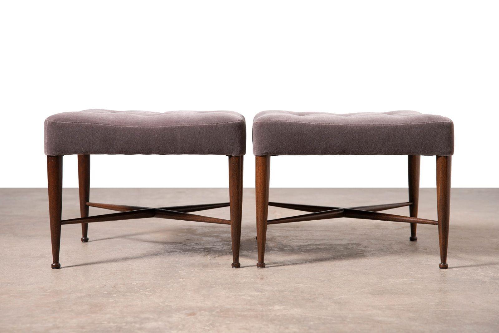 Upholstery Pair of Benches by Edward Wormely for Dunbar For Sale