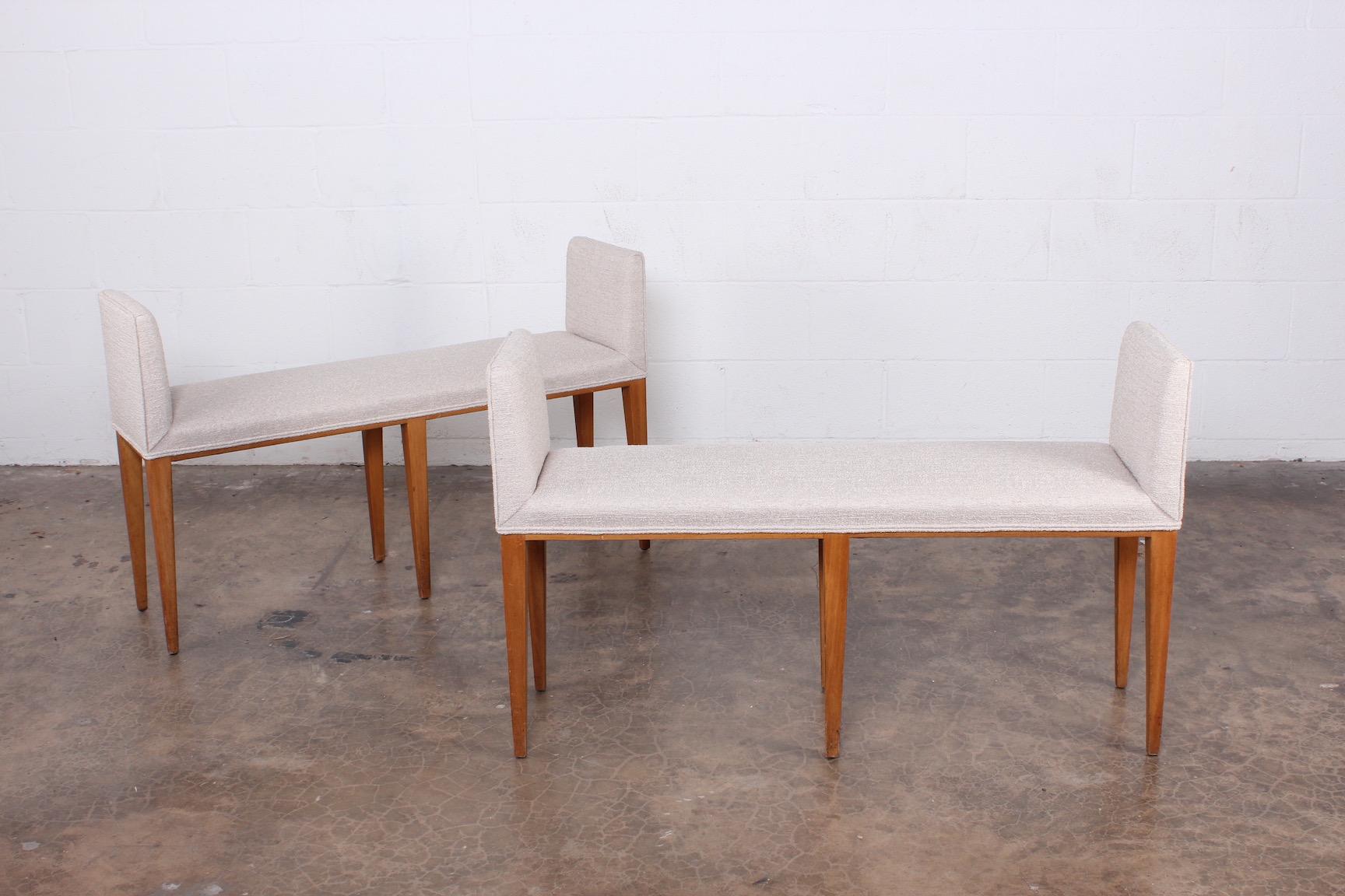 Pair of Benches by Edward Wormley for Dunbar In Good Condition In Dallas, TX