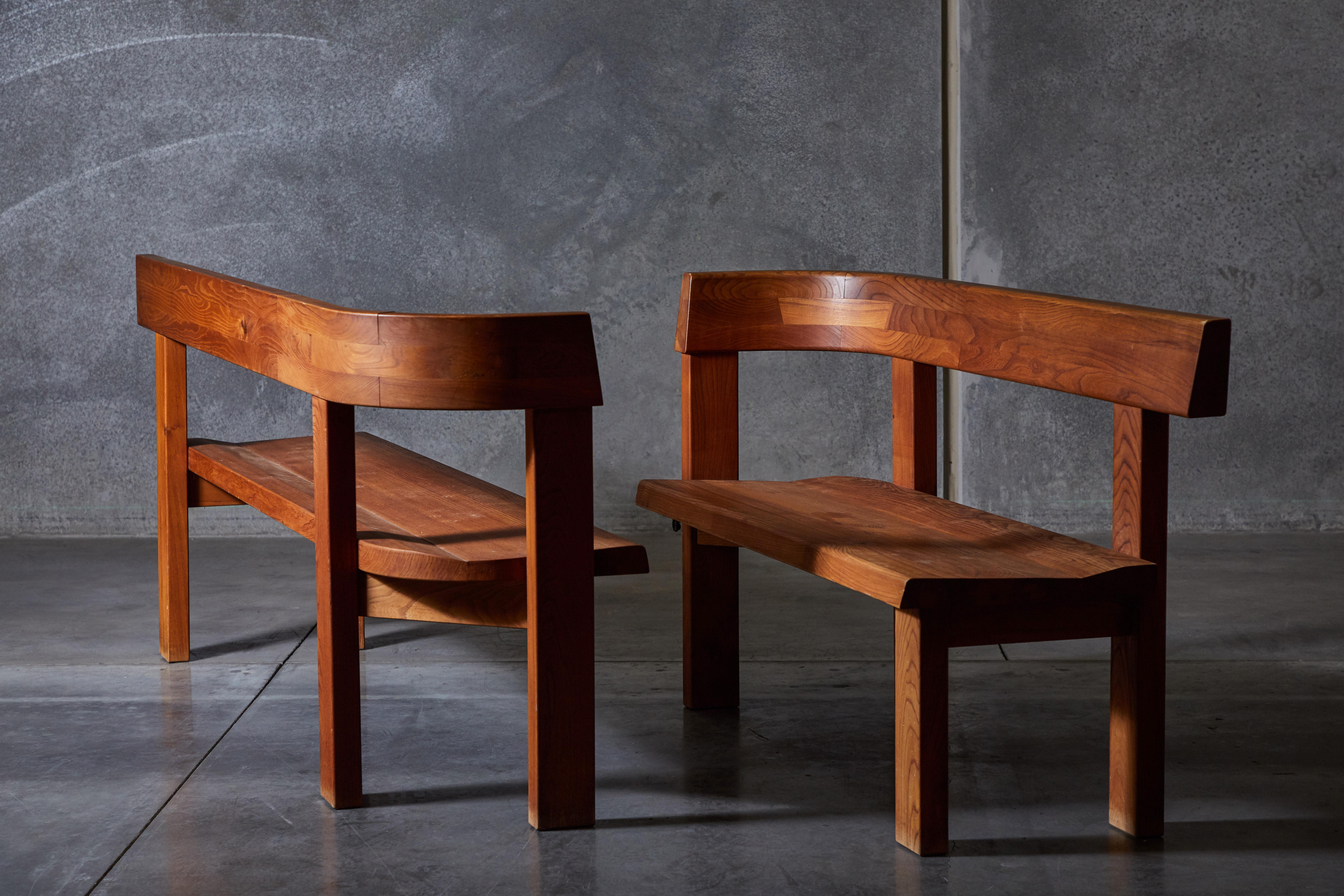 Pair of elm S35 modular benches by Pierre Chapo. Made in France circa 1960s.

     



    