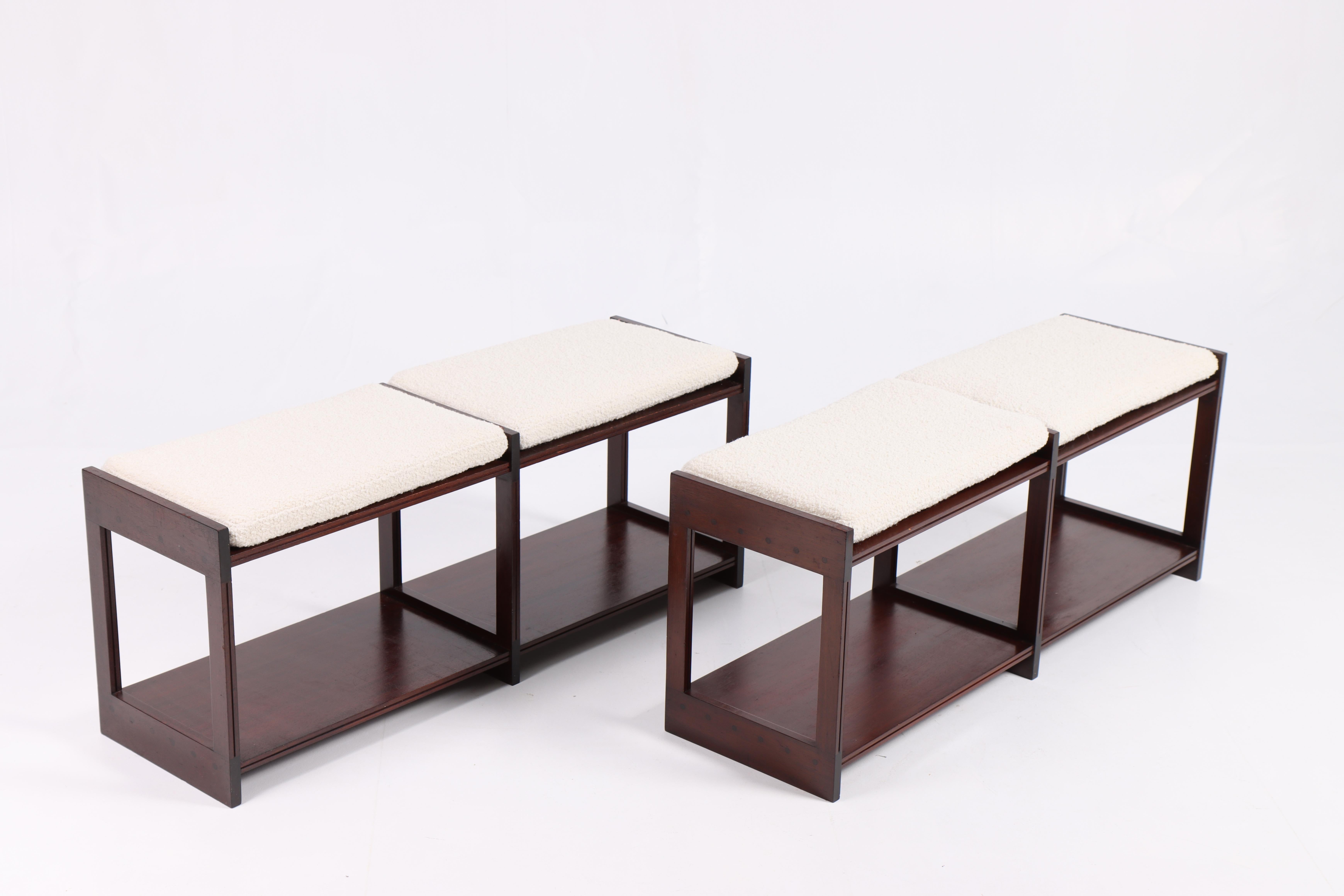 Pair of Benches Designed by Grethe Jalk, 1960s In Good Condition For Sale In Lejre, DK