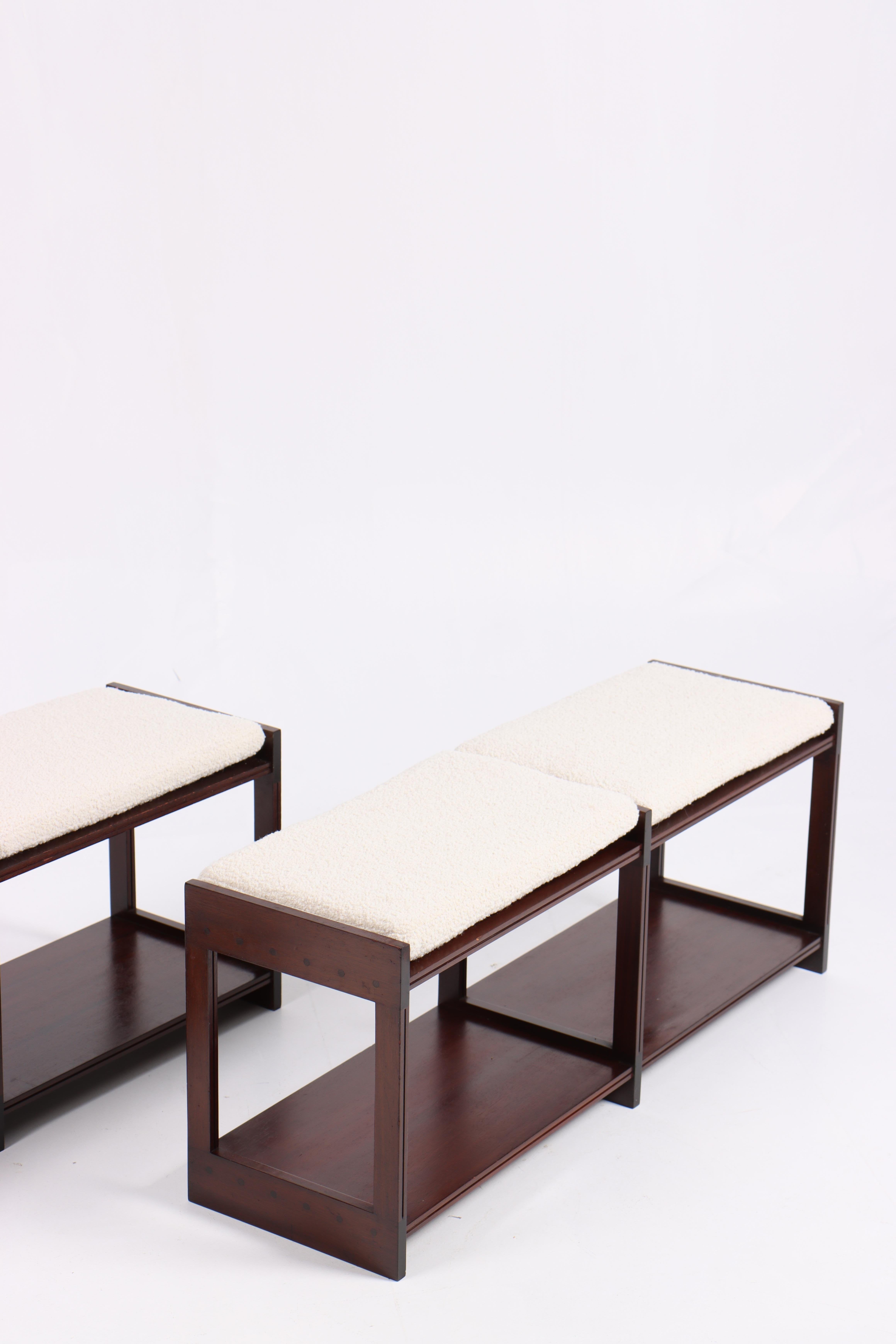 Mid-20th Century Pair of Benches Designed by Grethe Jalk, 1960s For Sale