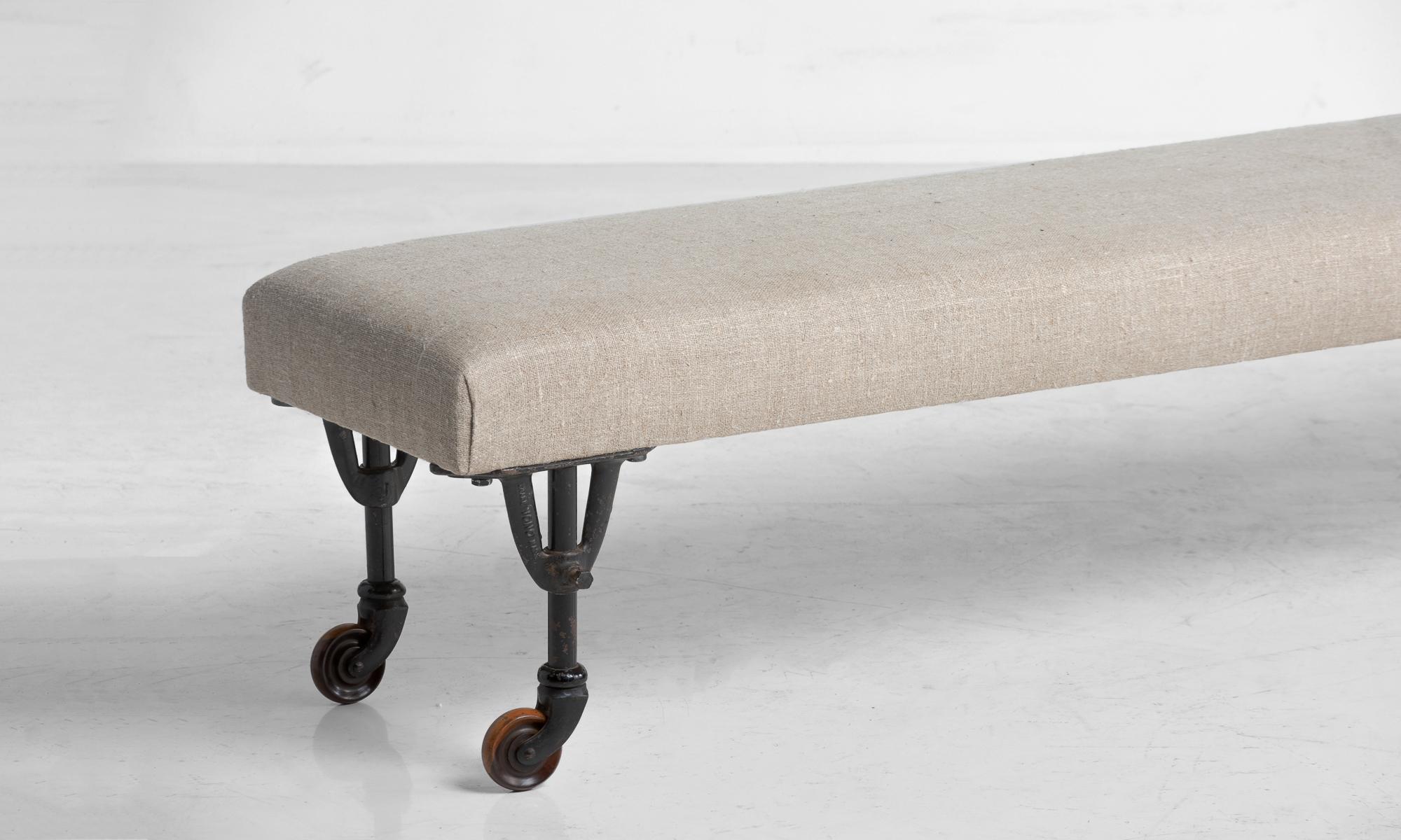 Mid-20th Century Pair of Benches in Russian Linen, circa 1930