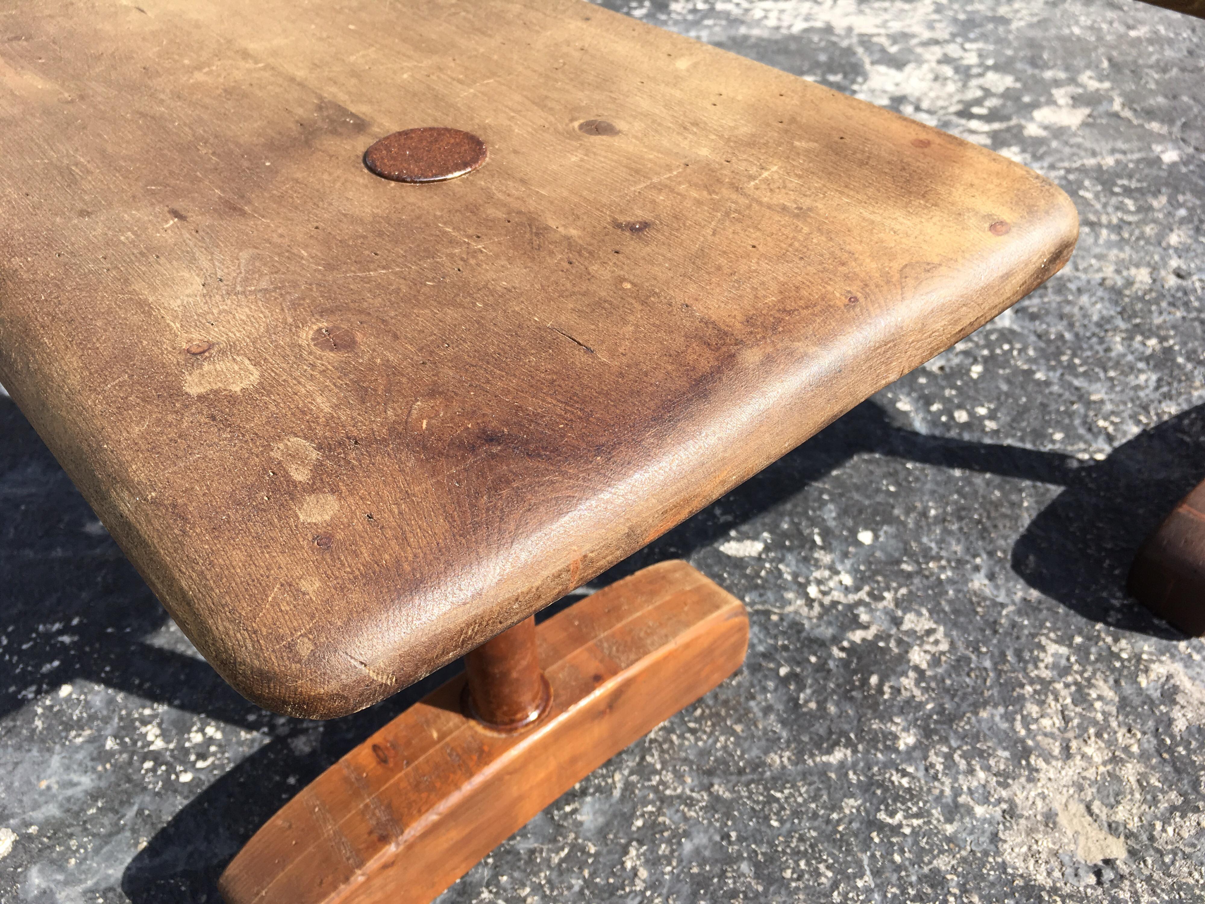 Pair of Benches, Industrial, Farm, Rustic, Wood, Brown 10