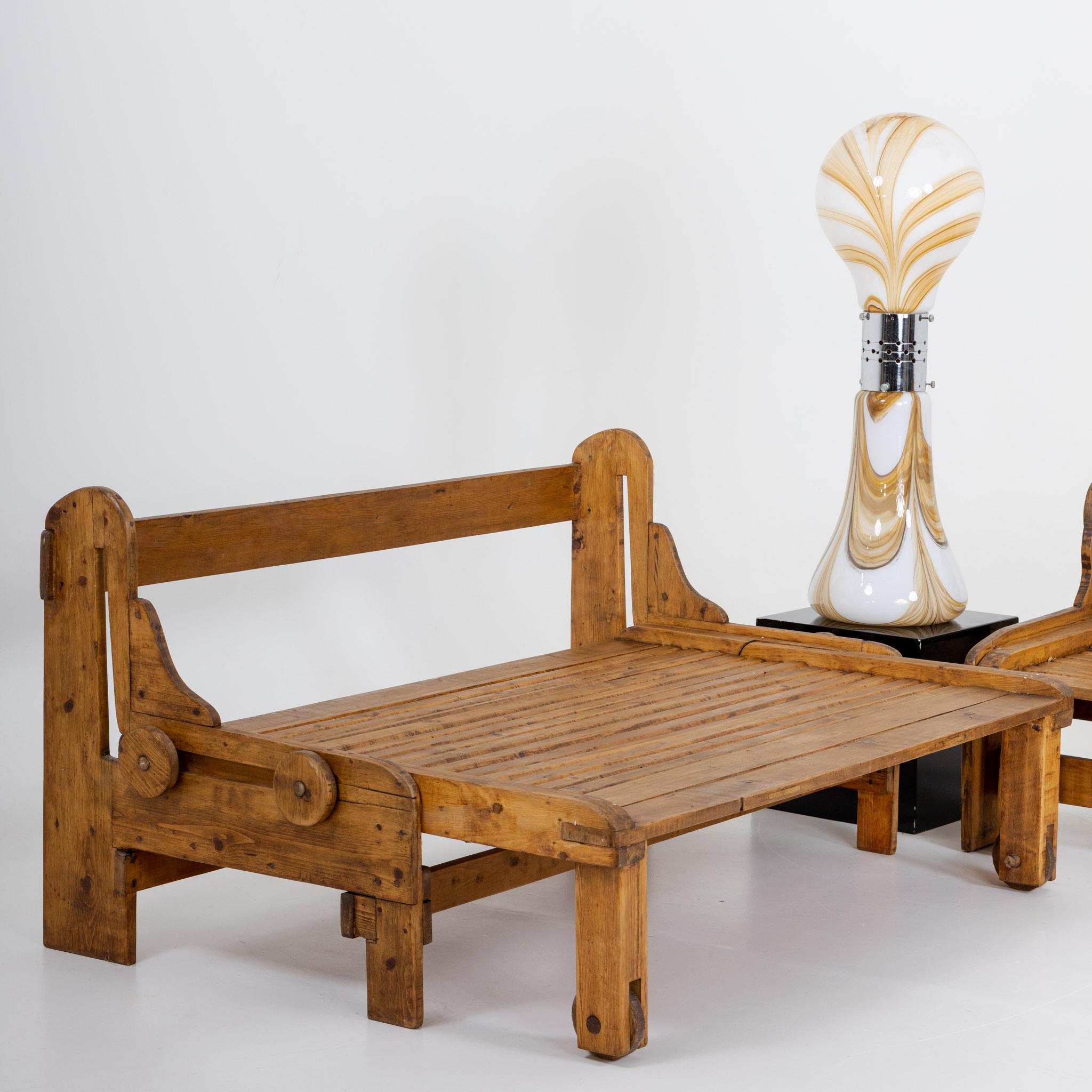 Pair of Benches, Italian Manufactory, 1960s For Sale 3