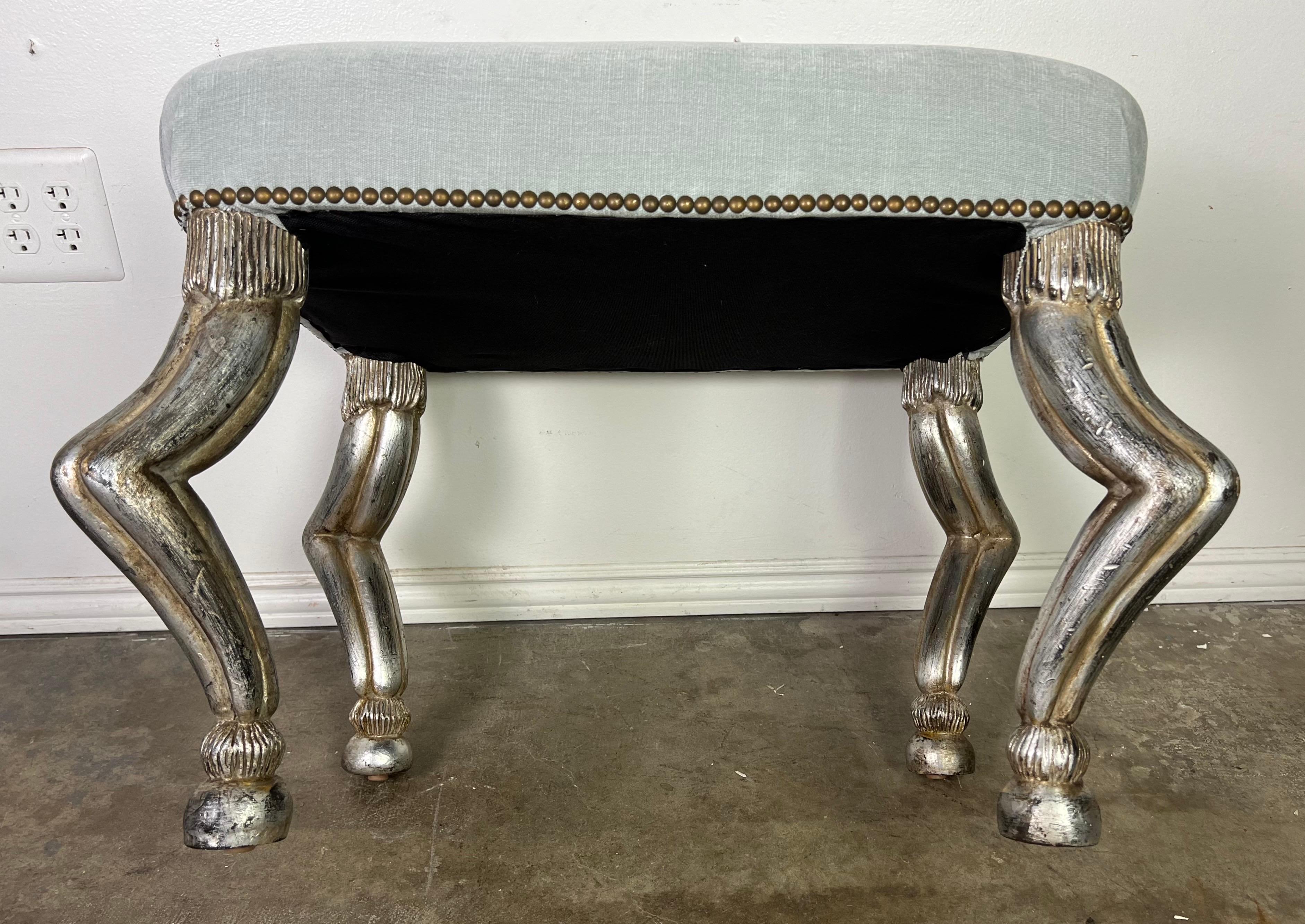 Pair of Benches w/ Silvered Antelope Legs  For Sale 6