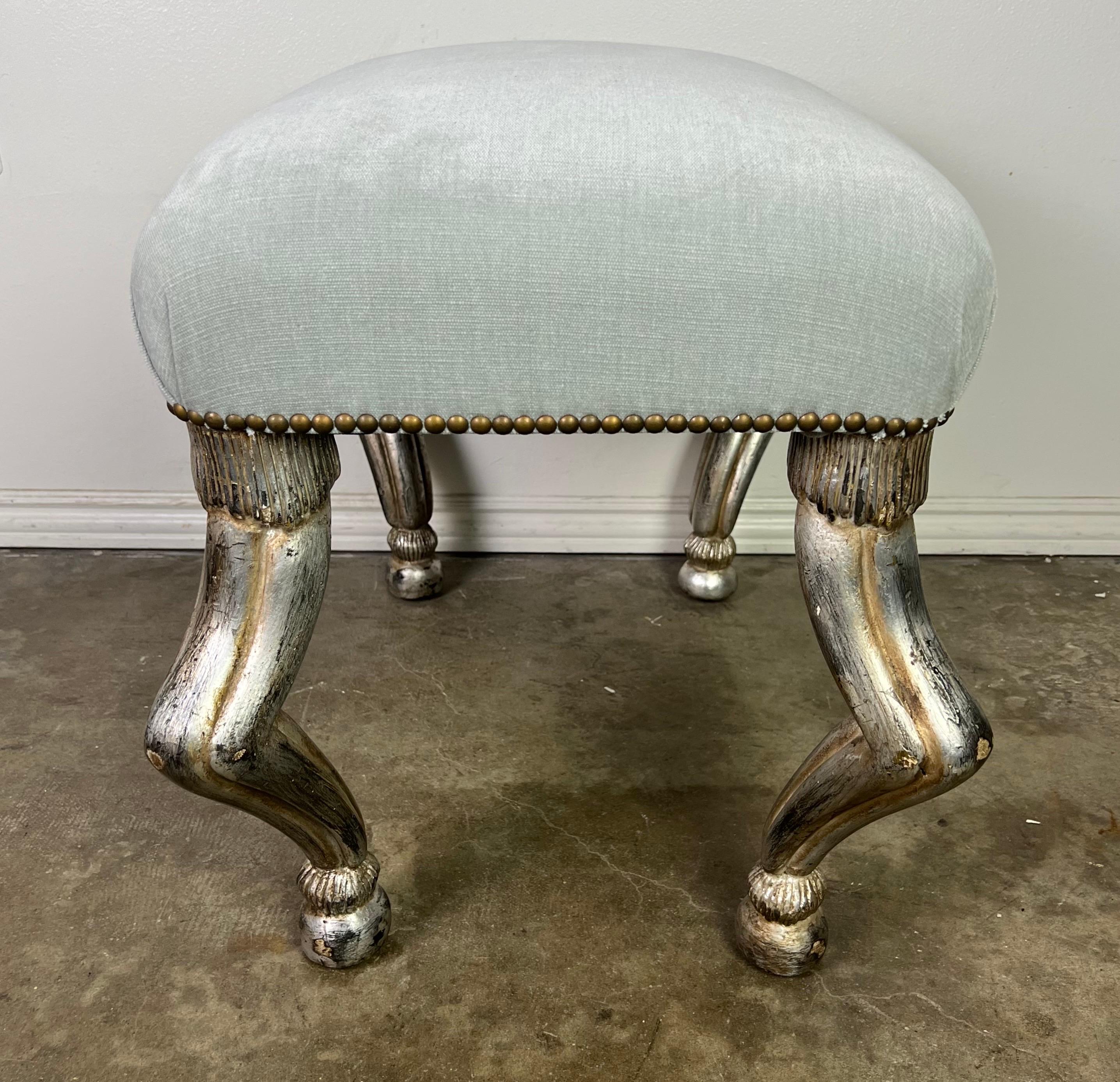 Pair of Benches w/ Silvered Antelope Legs  For Sale 1