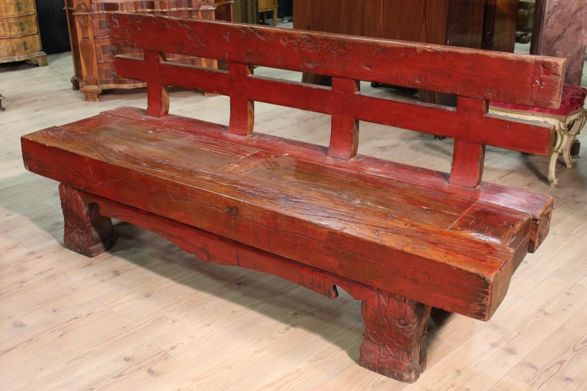 Pair of Benches with Lacquered Table, 20th Century For Sale 2