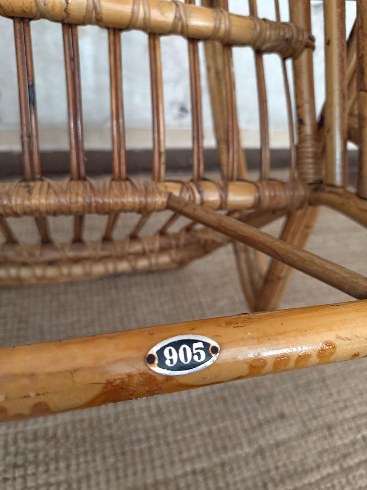 Pair of Bent Bamboo Armchairs By Paul Frankl, 1940s en venta 5