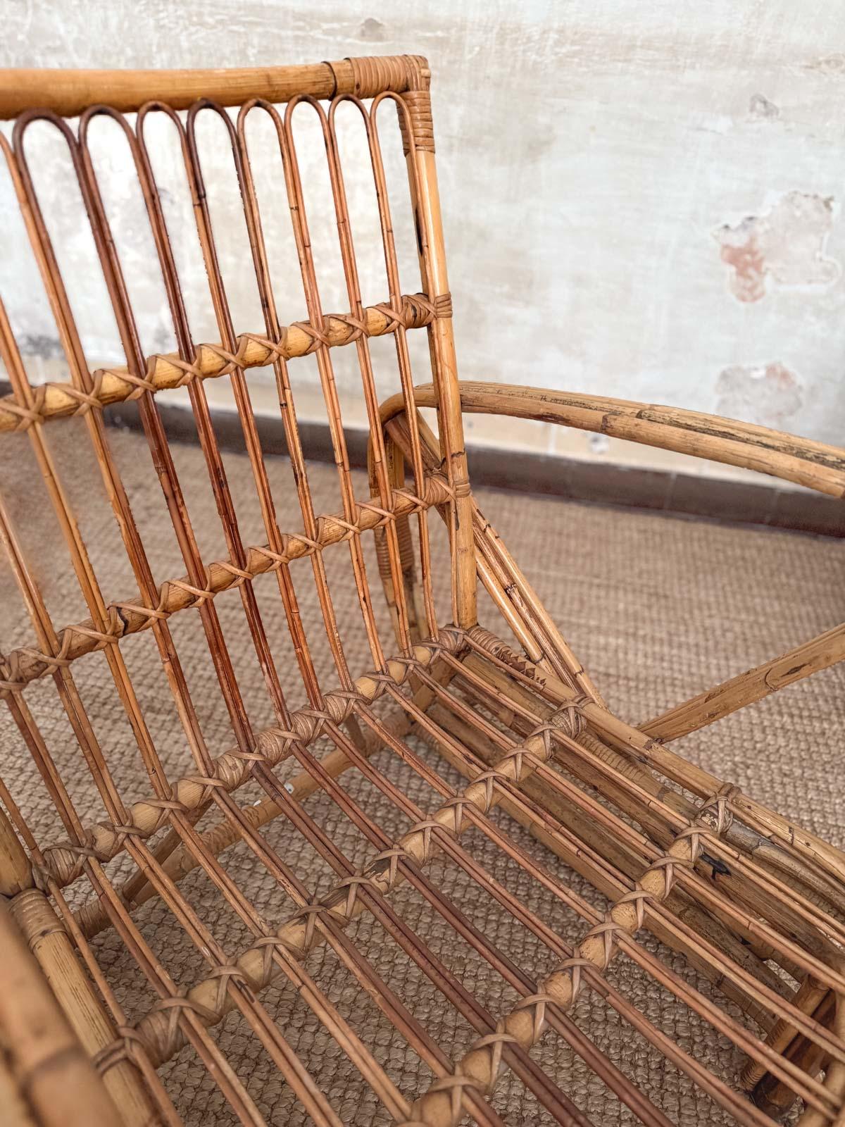 Pair of Bent Bamboo Armchairs By Paul Frankl, 1940s en venta 4