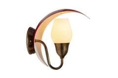 Pair of Bent Karlby Perforated Metal and Glass Wall Lamps for Lyfa