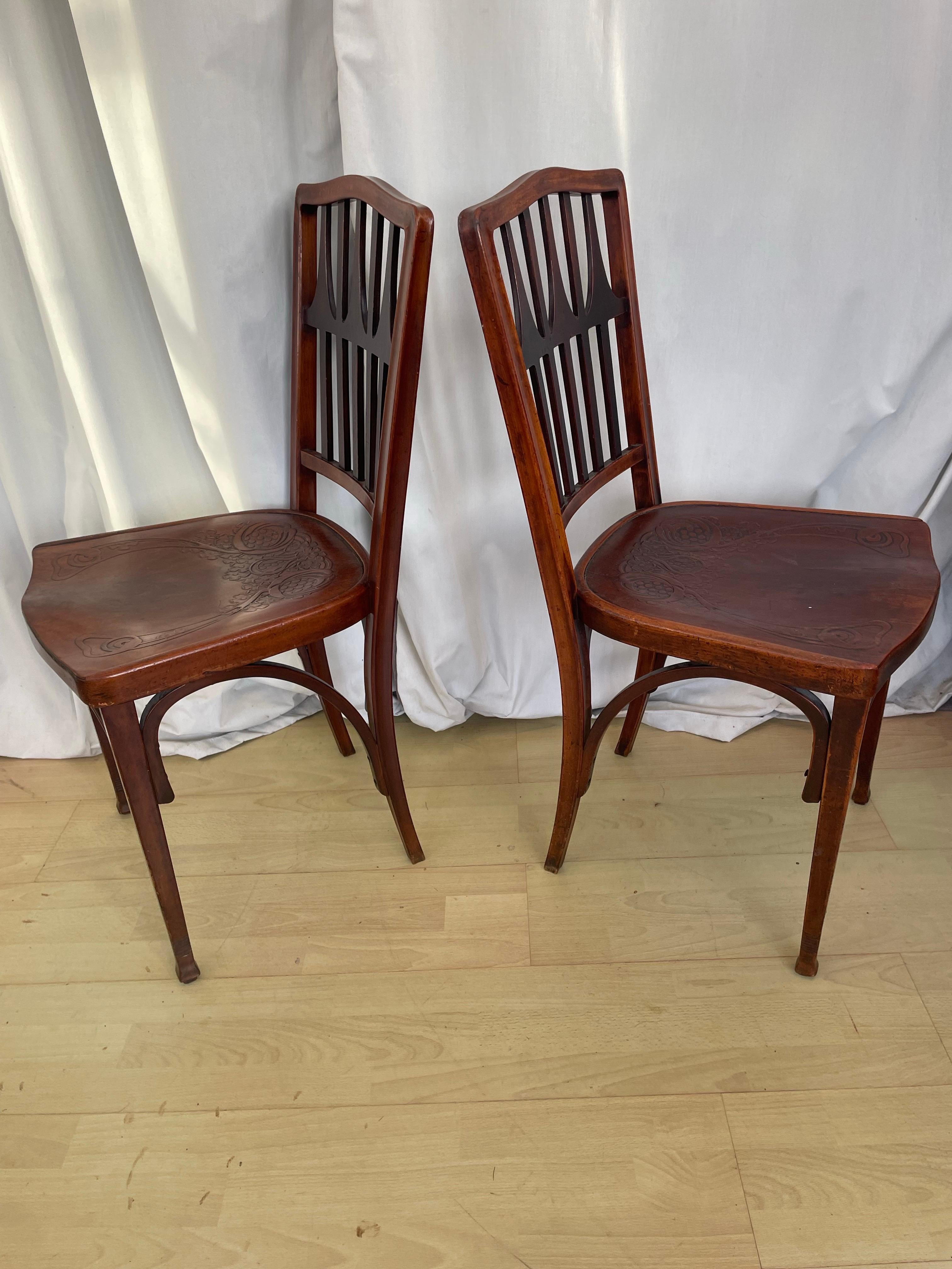 Tedesco Coppia di sedie bentoowd dei fratelli Kohn in vendita