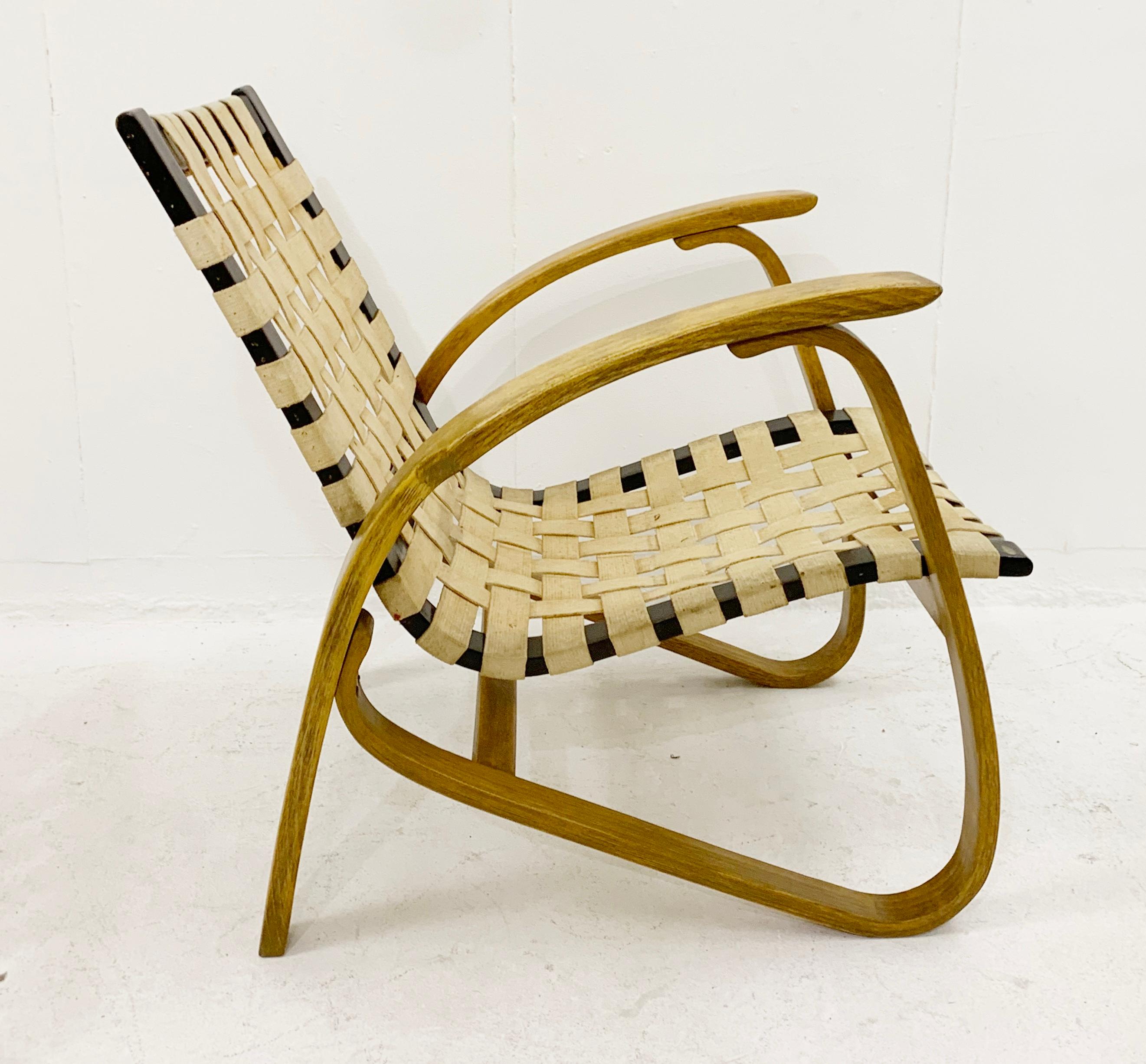 Pair of Bentwood Armchairs by Jan Vanek for UP Závody, Czech Republic 1930s 7