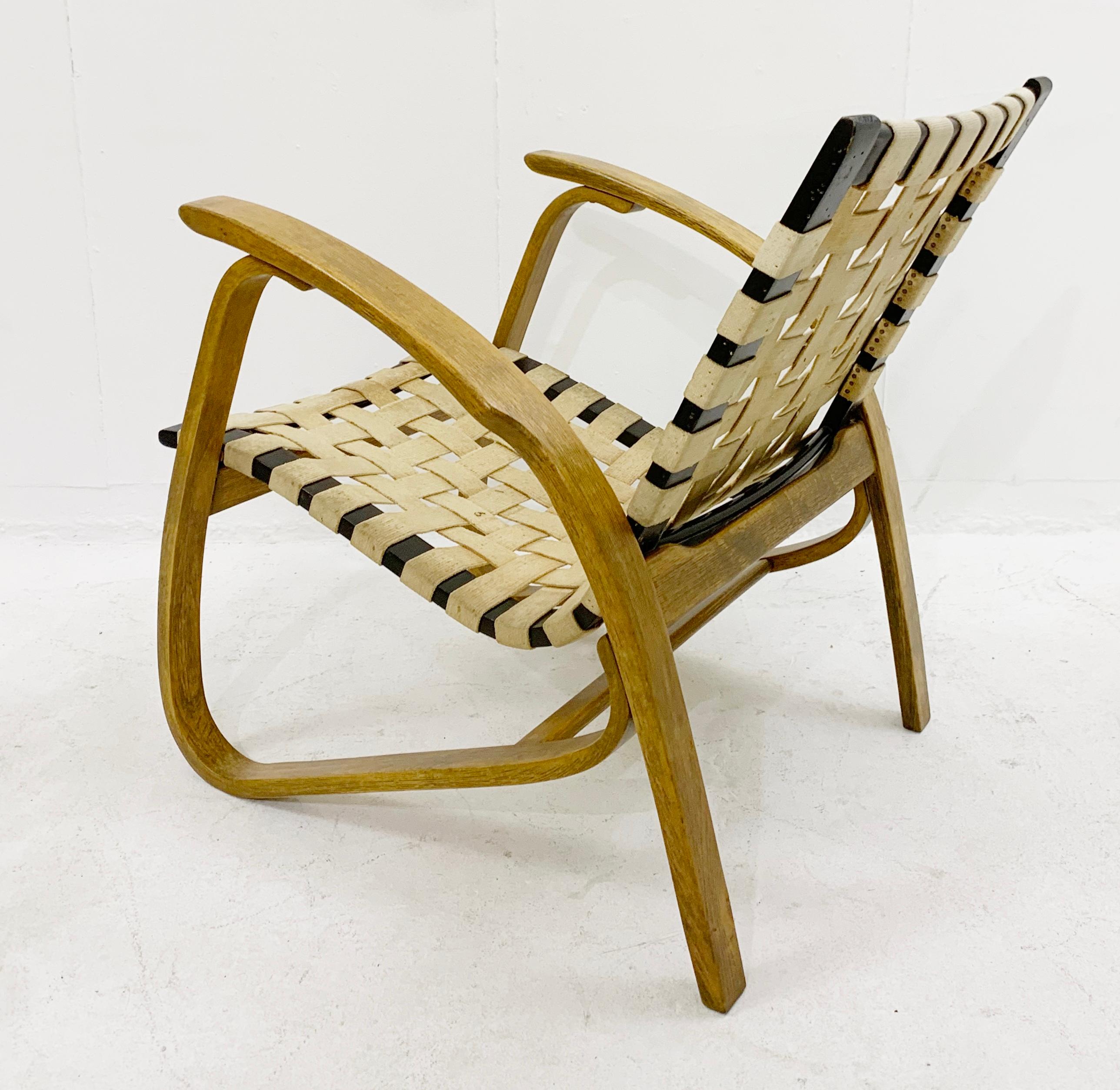 Pair of Bentwood Armchairs by Jan Vanek for UP Závody, Czech Republic 1930s 8