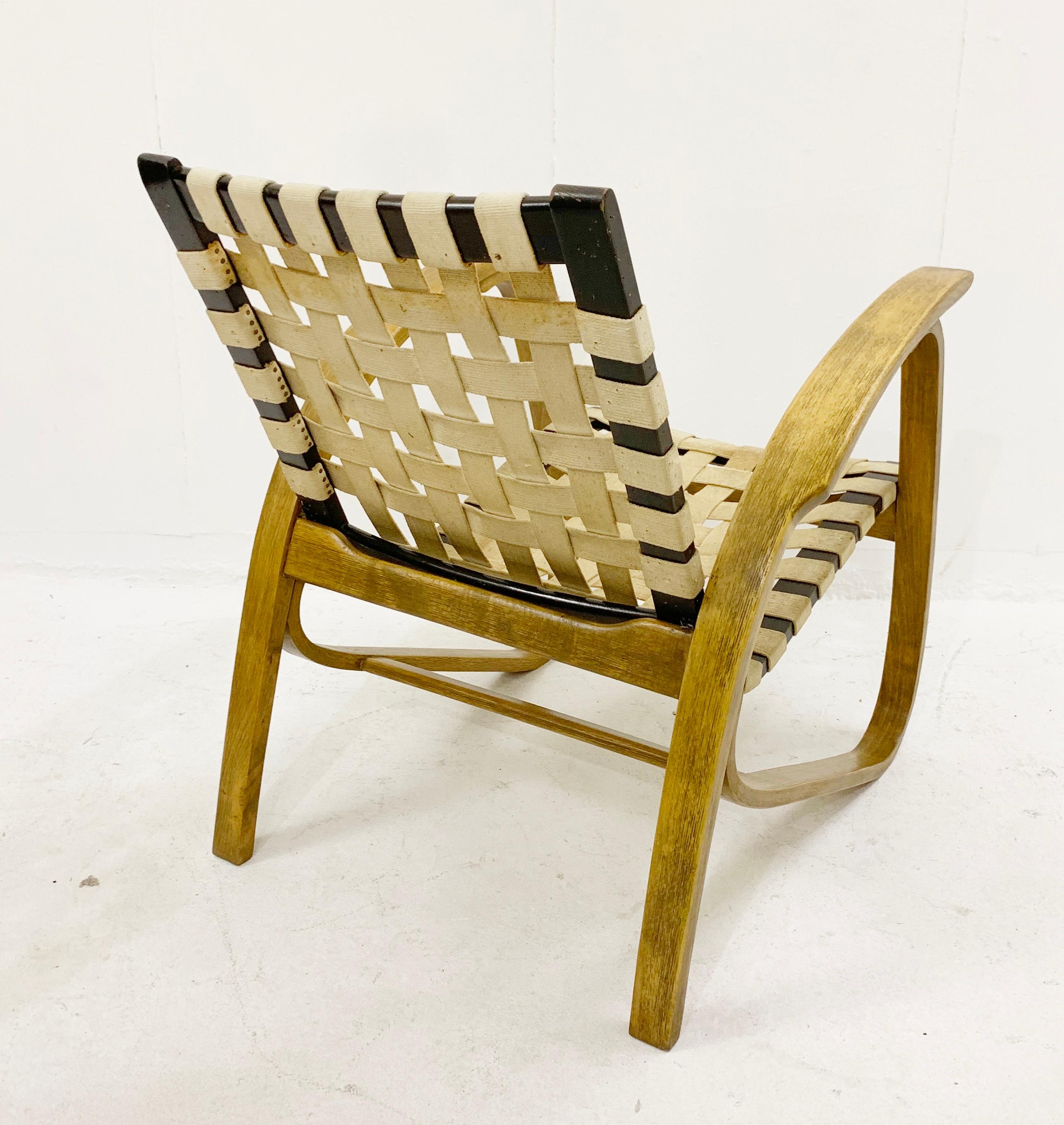 Pair of Bentwood Armchairs by Jan Vanek for UP Závody, Czech Republic 1930s 3