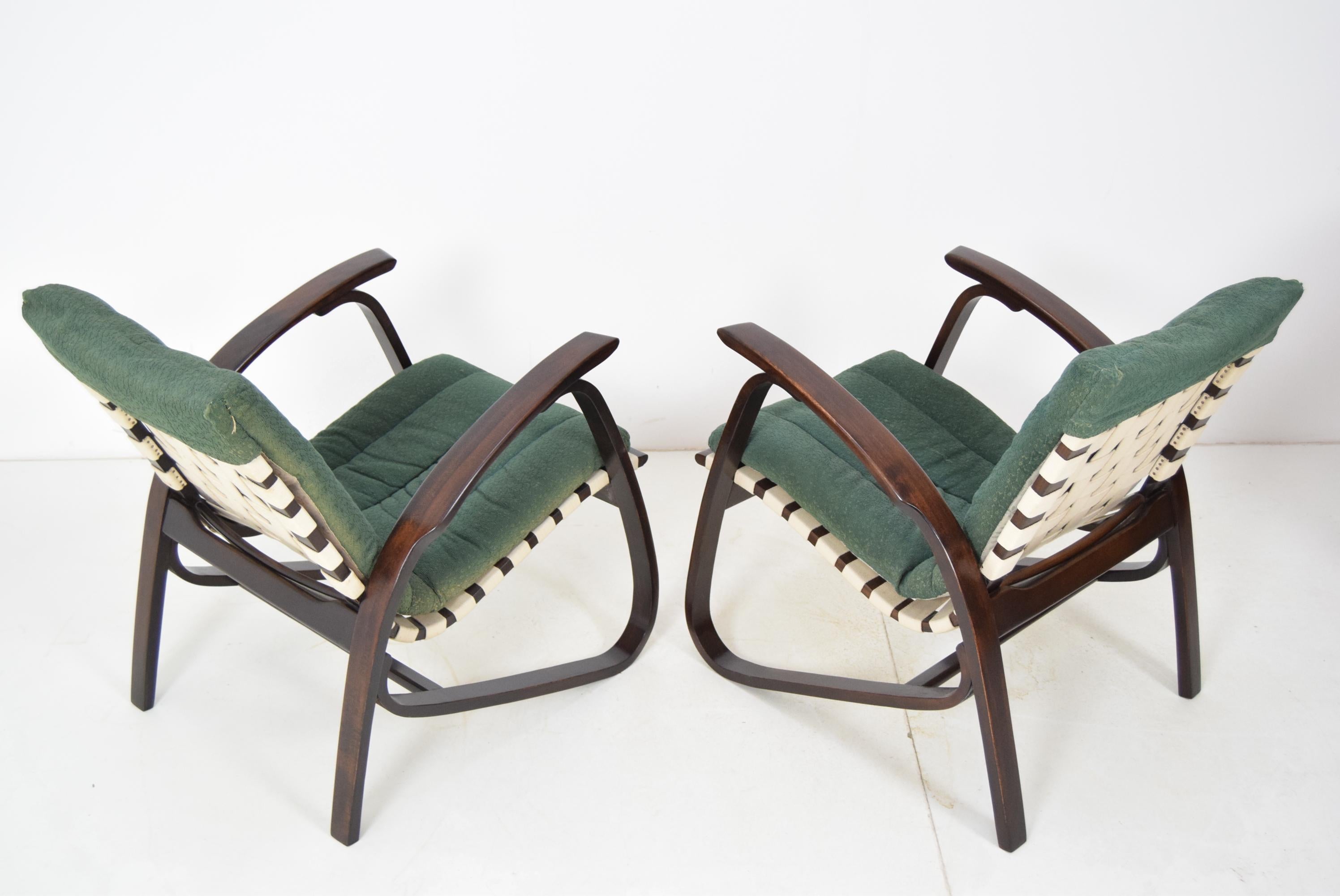 Pair of Bentwood Armchairs by Jan Vanek for UP Závody, 1930s 3