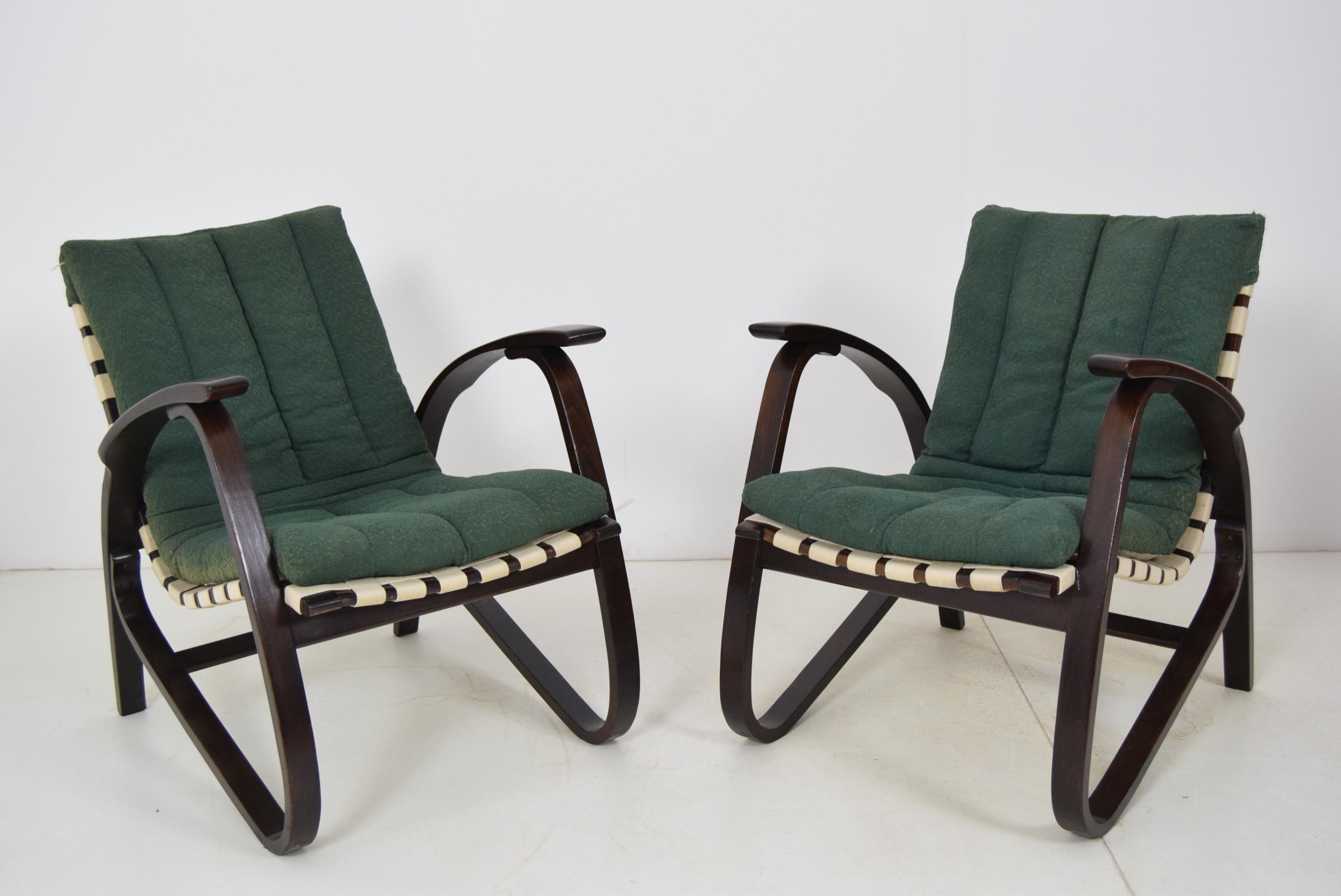 Pair of Bentwood Armchairs by Jan Vanek for UP Závody, 1930s 5