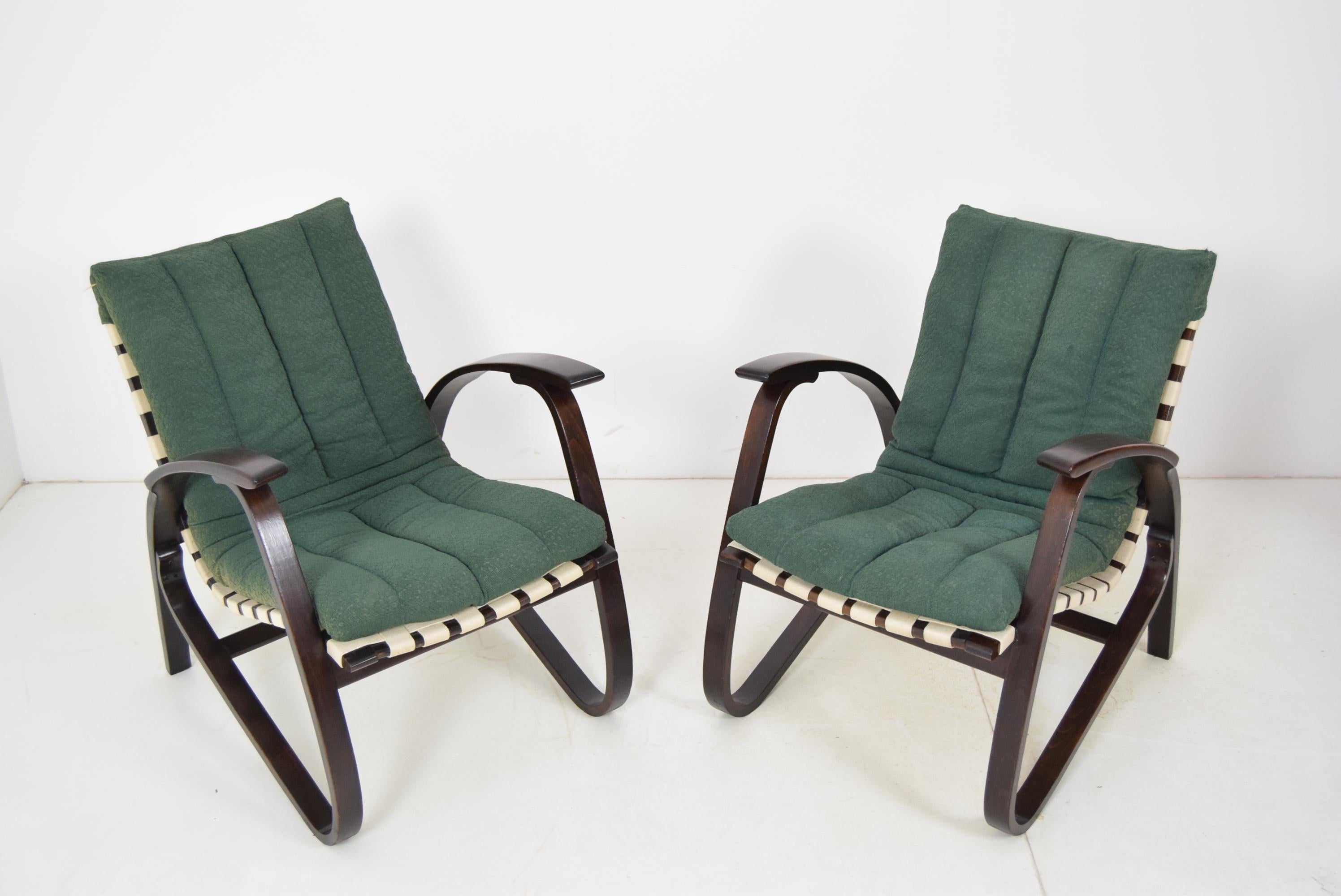 Pair of Bentwood Armchairs by Jan Vanek for UP Závody, 1930s 1