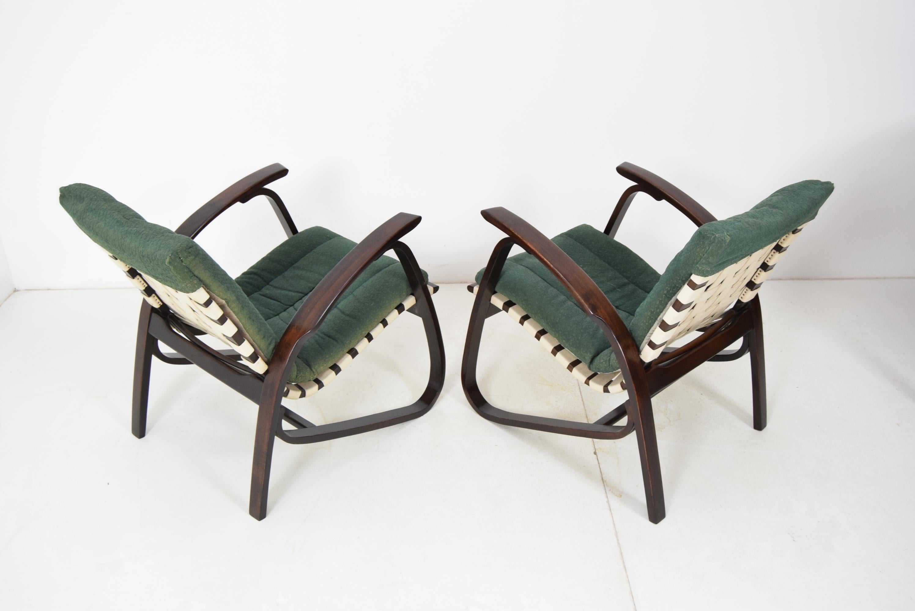 Pair of Bentwood Armchairs by Jan Vanek for UP Závody, 1930s 2