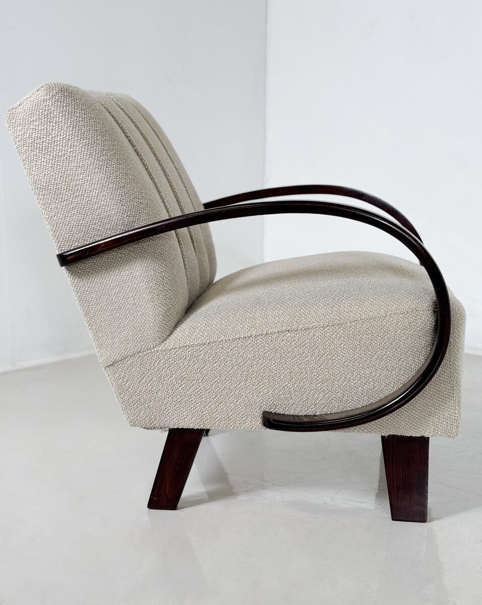 Paire de fauteuils en bois courbé par Jindrich Halabala - République Tchèque 1940s en vente 1