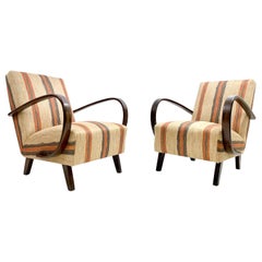 Pair of Bentwood Armchairs by Jindrich Halabala, Czech Republic 1940s