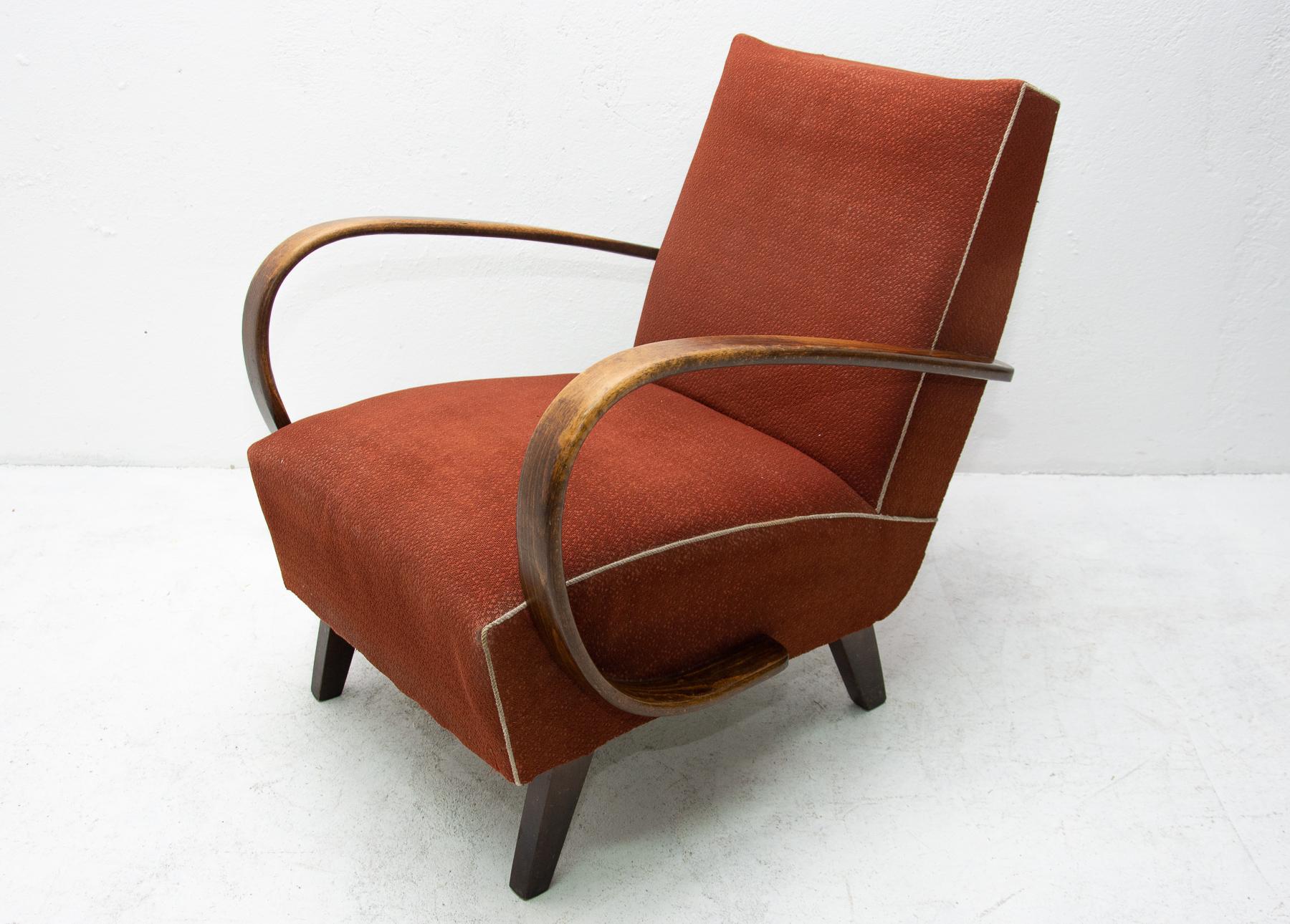 Pair of Bentwood Armchairs by Jindřich Halabala for UP Závody, 1950s 3