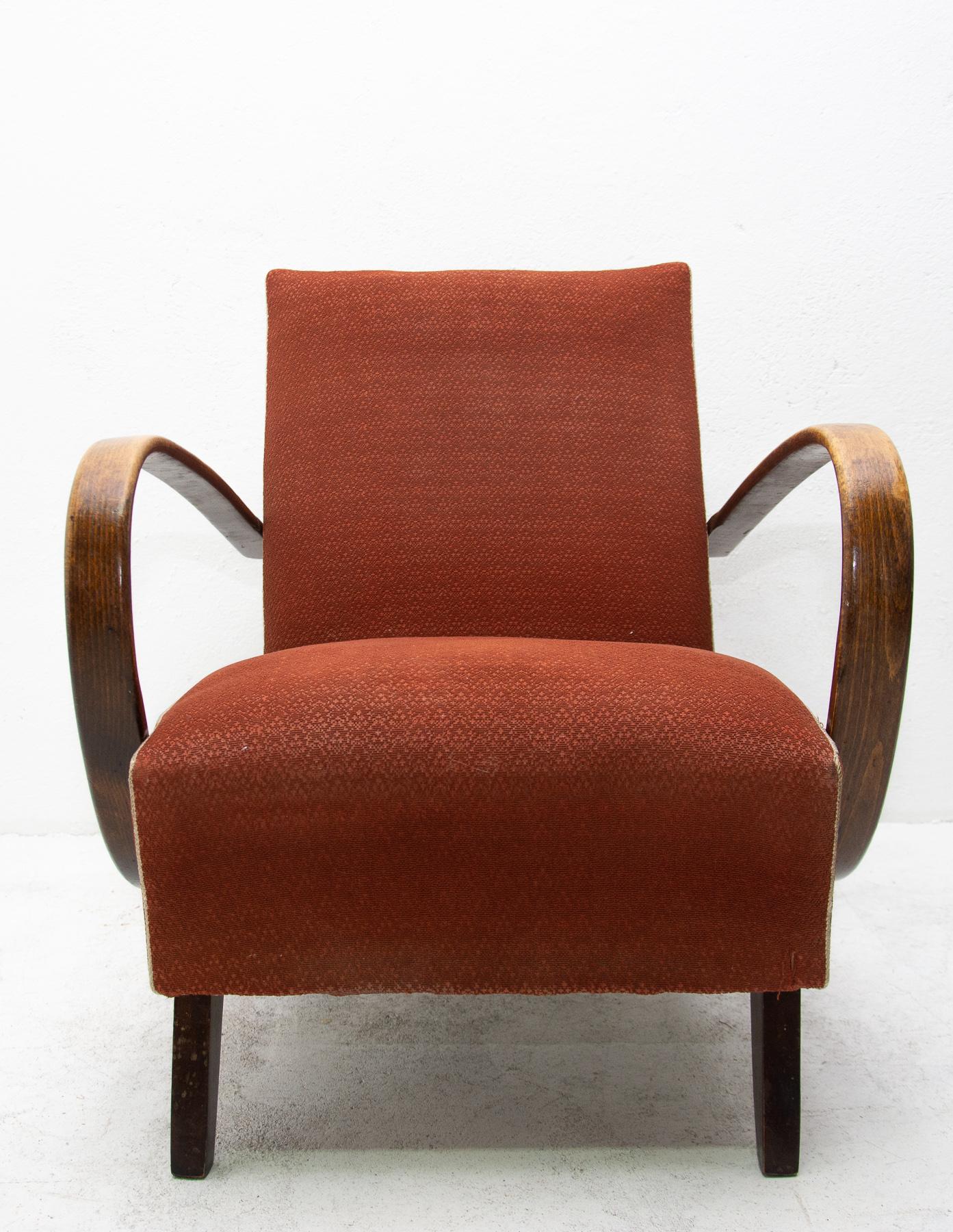 Mid-20th Century Pair of Bentwood Armchairs by Jindřich Halabala for UP Závody, 1950s