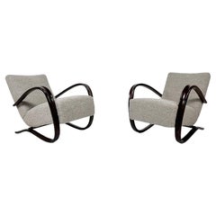 Pair of Bentwood Armchairs by Jindrich Halabala H269, Czech Republic, 1940s