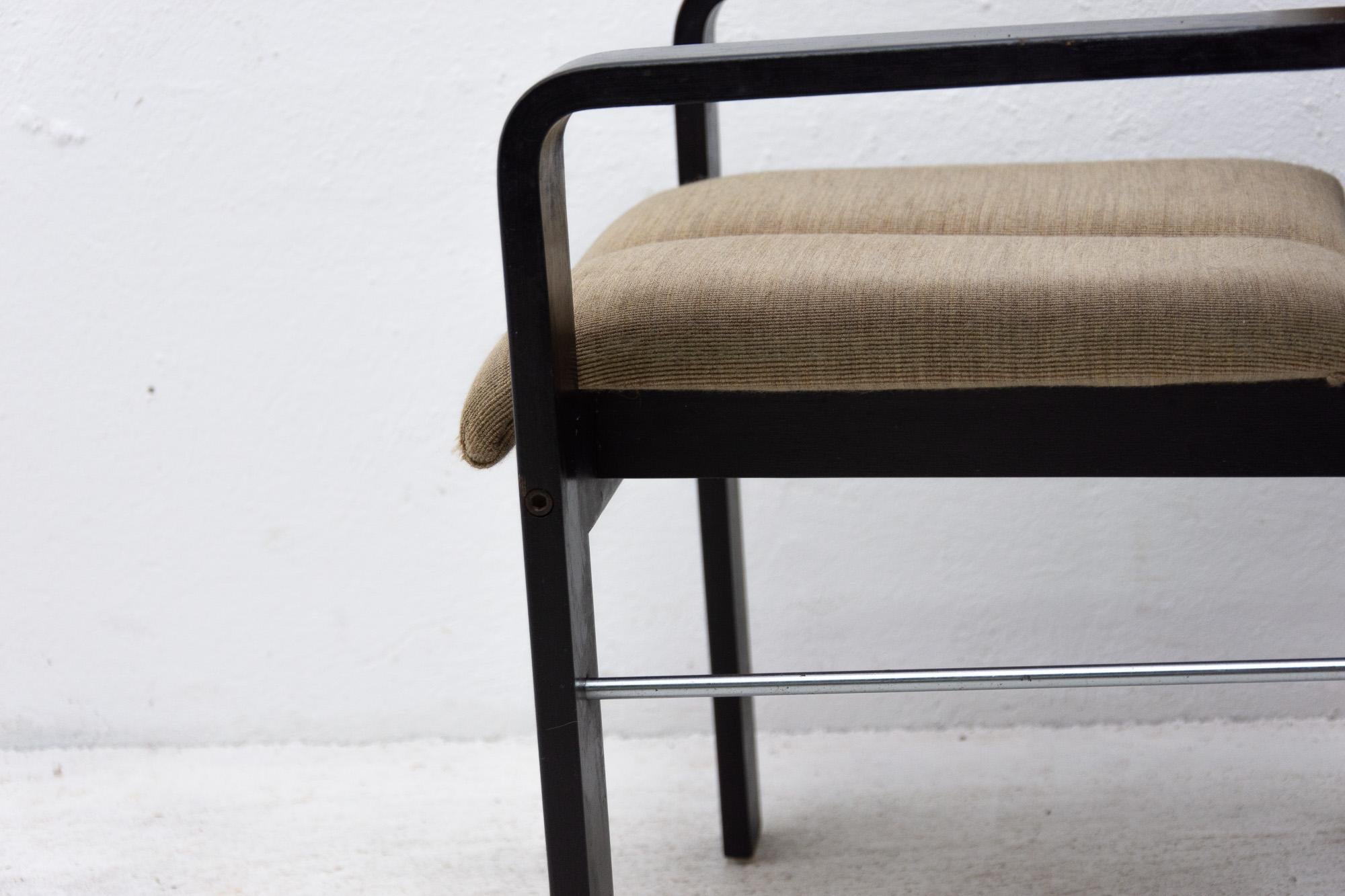 Pair of Bentwood Armchairs by Ludvík Volák for Dřevopodnik Holešov, 1980s 9