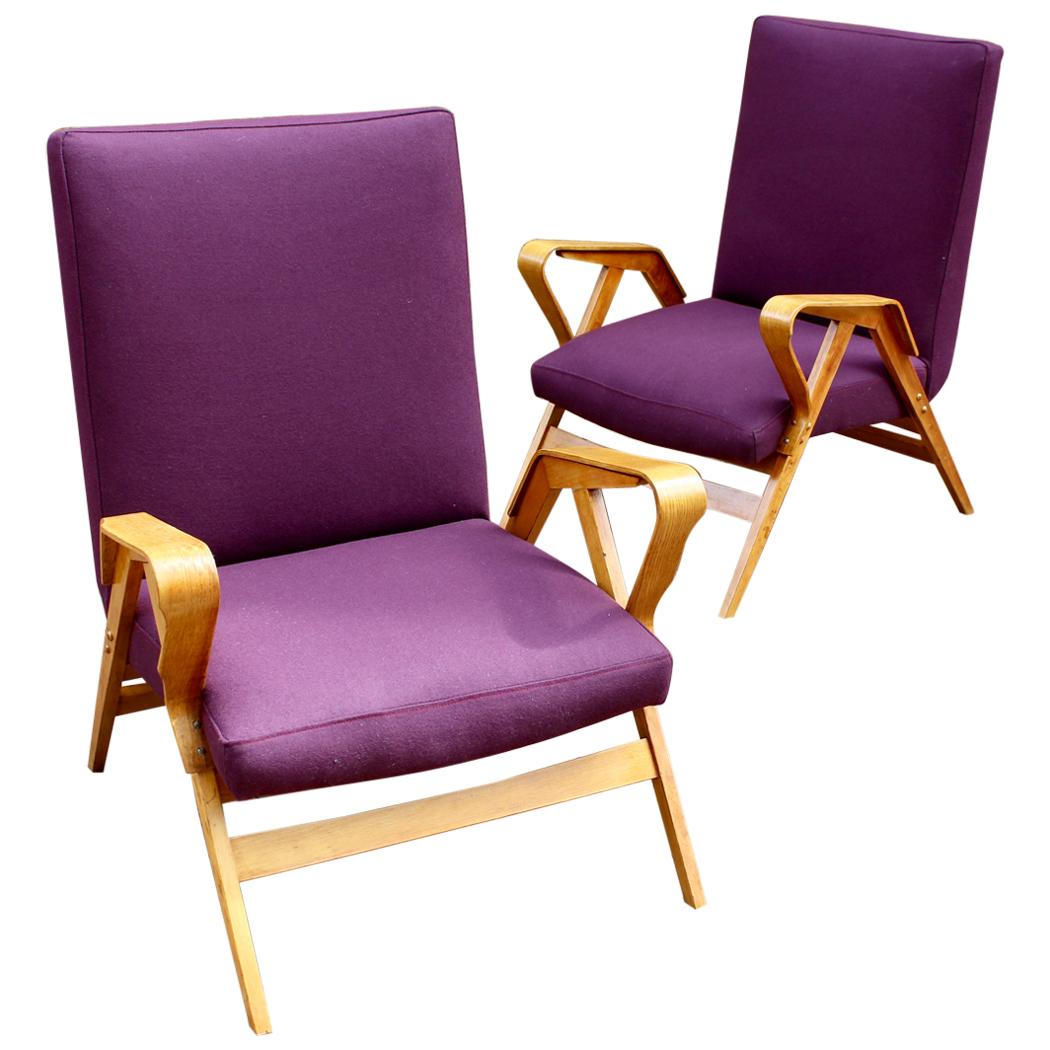 Pair of Bentwood Armchairs by Tatra Nábytok, 1950s