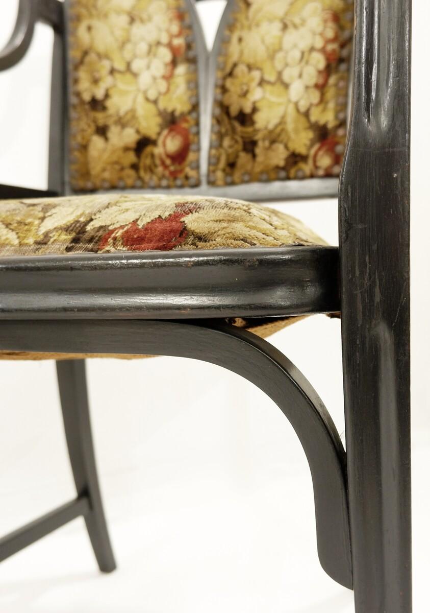 Tissu Paire de fauteuils en bois cintré de Thonet, Autriche, années 1900 en vente