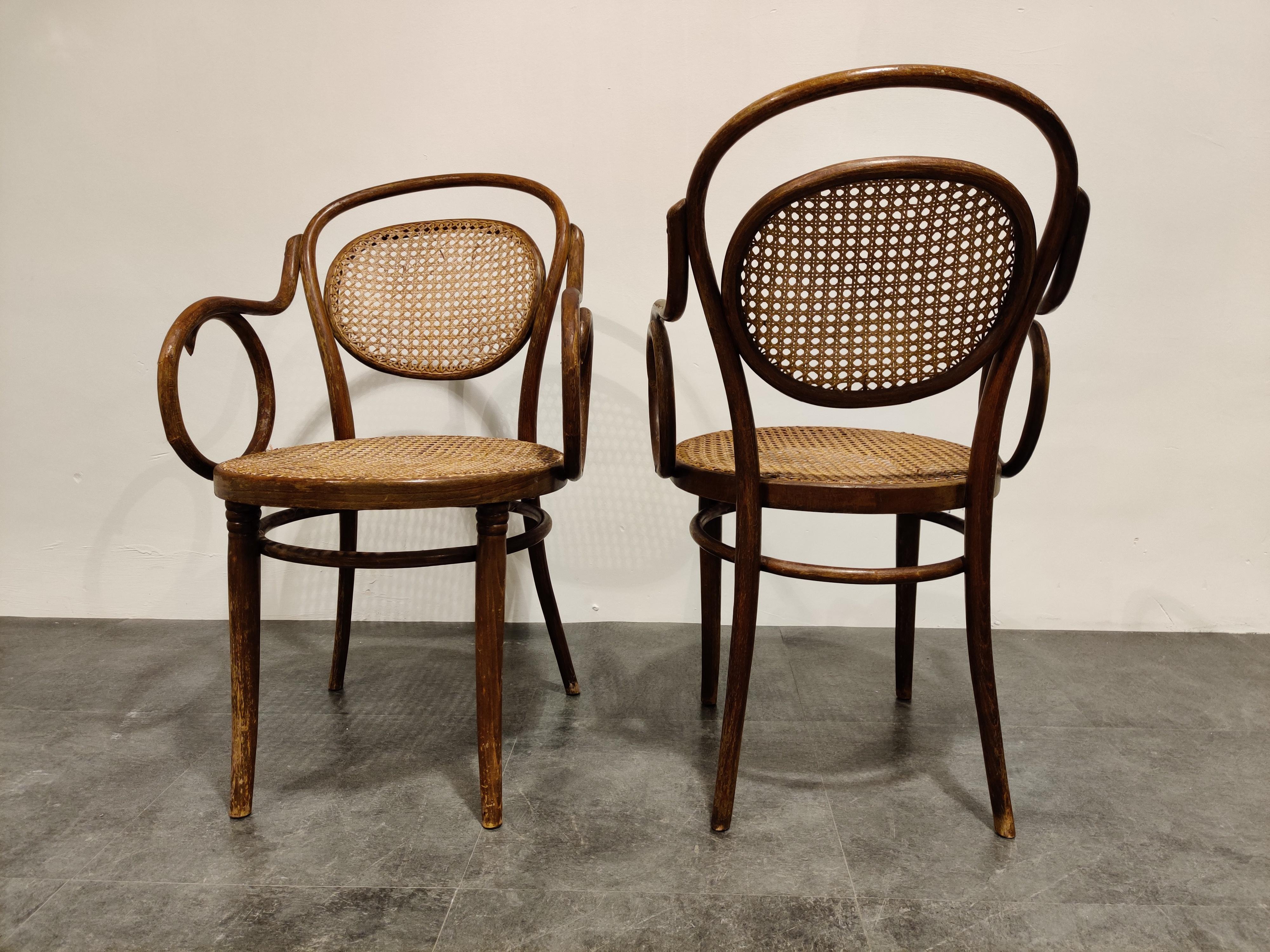 Polish Pair of Bentwood Armchairs by ZPM Radomsko, 1920s