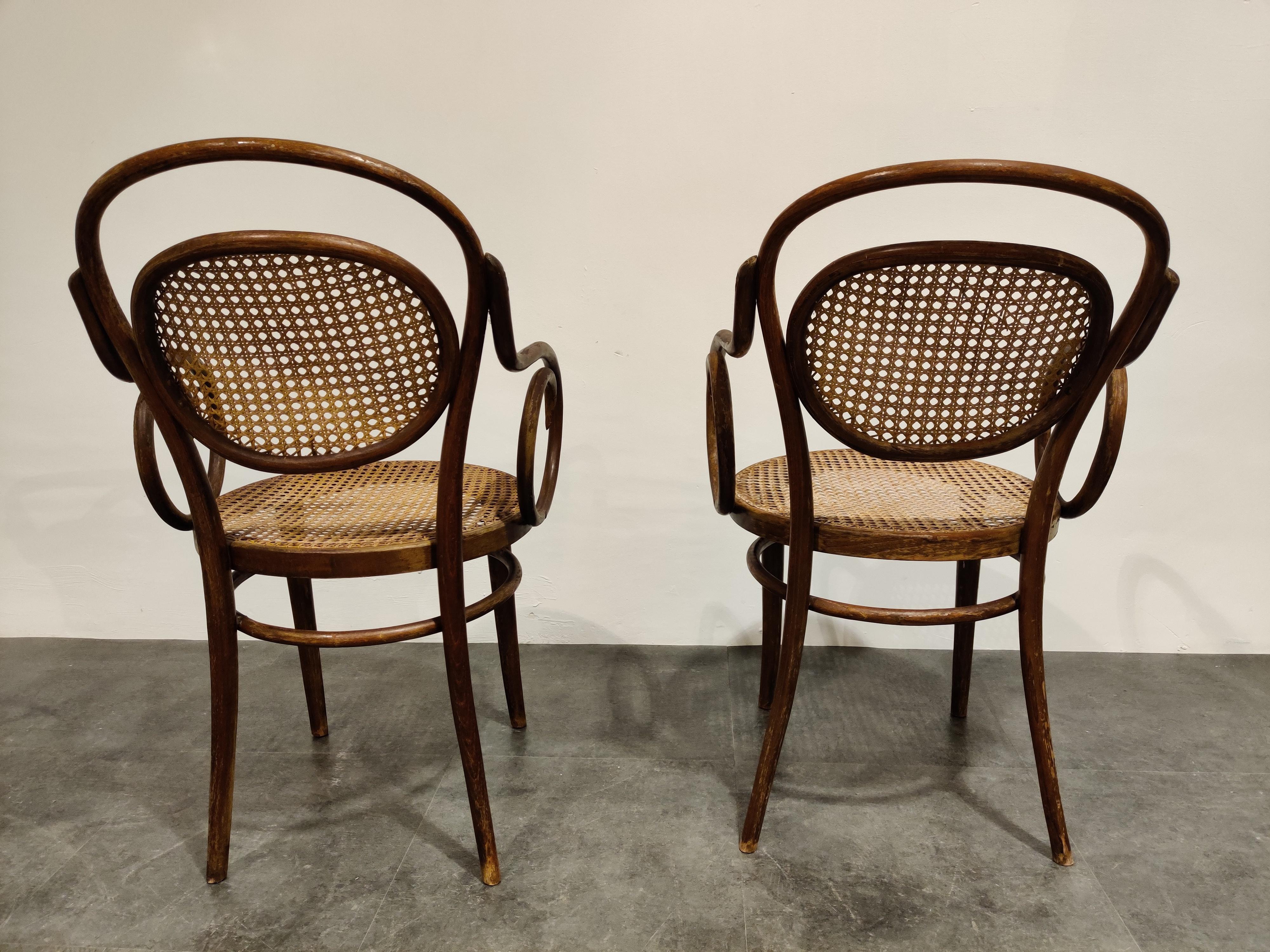 Early 20th Century Pair of Bentwood Armchairs by ZPM Radomsko, 1920s