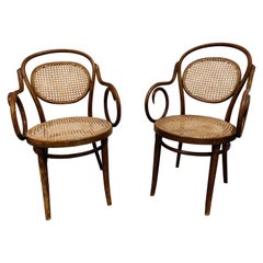 Antique Pair of Bentwood Armchairs by ZPM Radomsko, 1920s