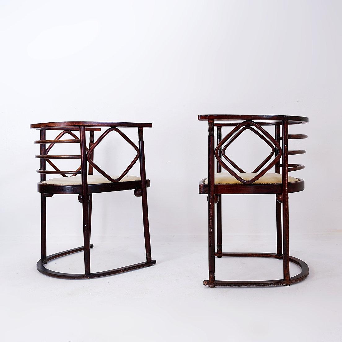 Famous armchair designed by Josef Hoffmann for Viennese cabaret 