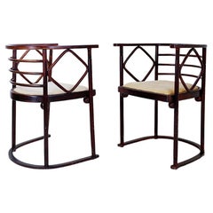 Pair of bentwood Armchairs mod. Fledermaus by Josef Hoffmann for Thonet, 1910s