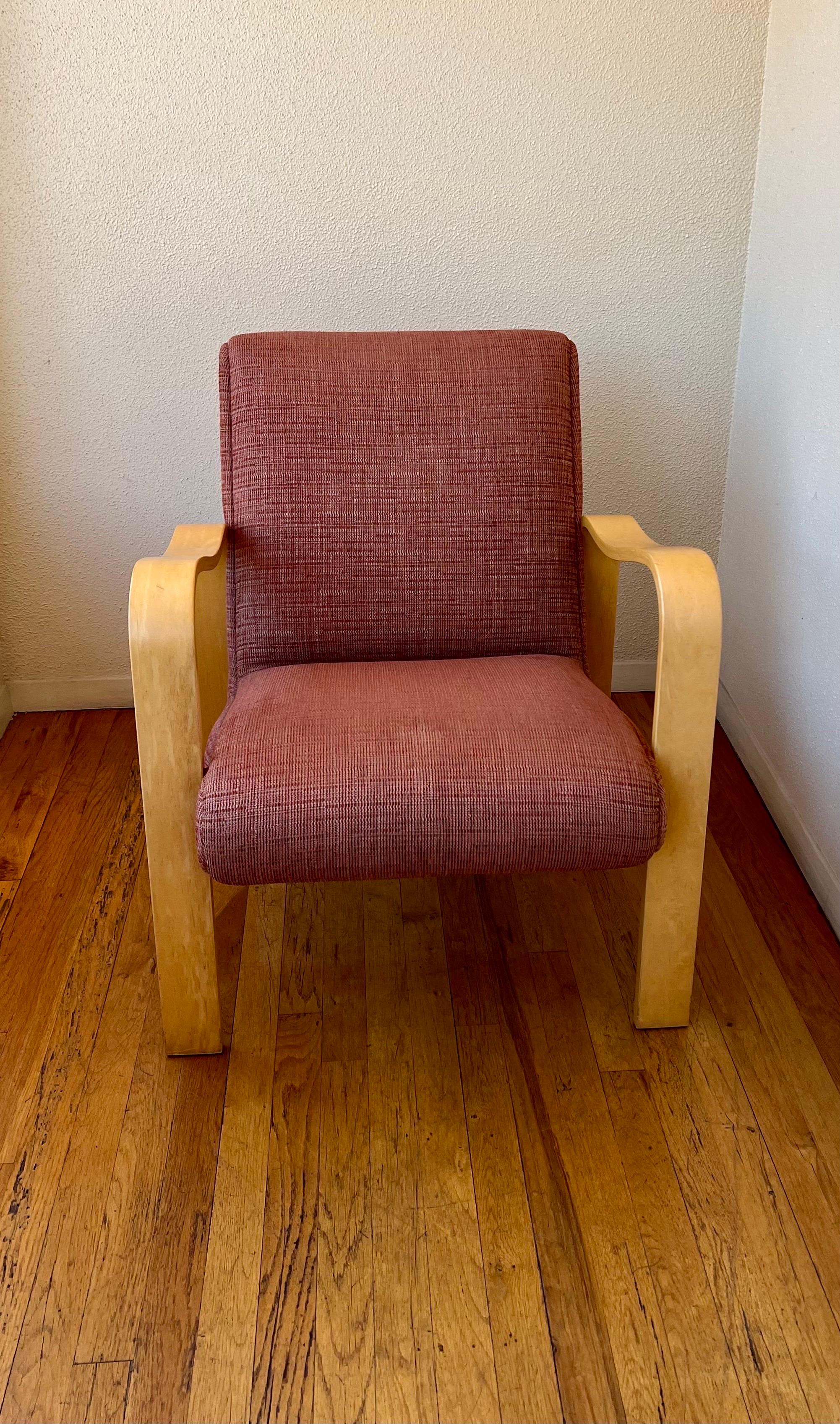 Upholstery Pair of Bentwood Armchairs Postmodern Design After Thonet