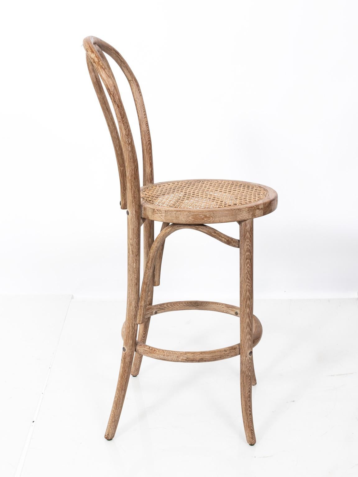 Paar Bugholz-Barhocker (Gehstock)
