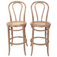 Paar Bugholz-Barhocker