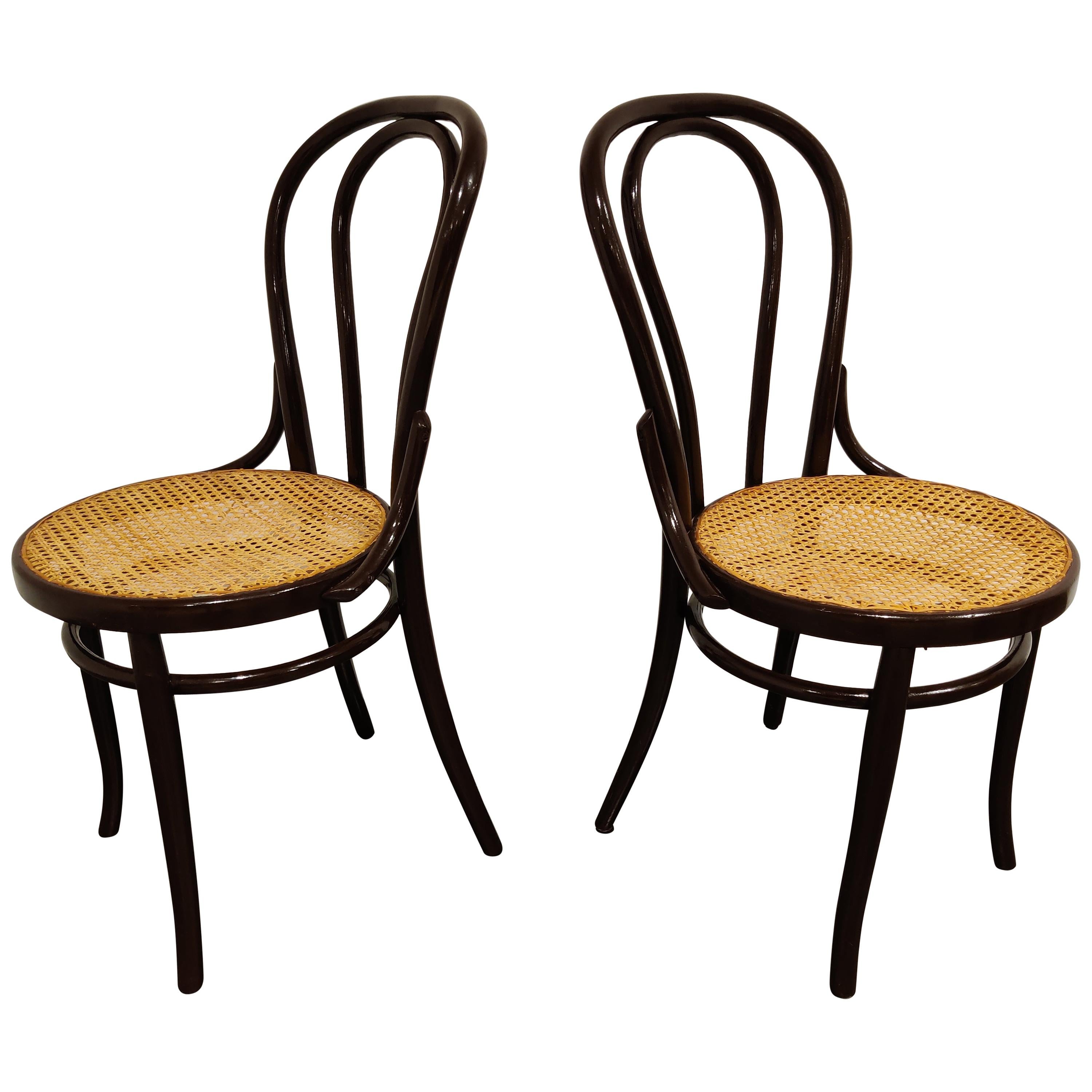 Pair of Bentwood Bistro Chairs, 1950s