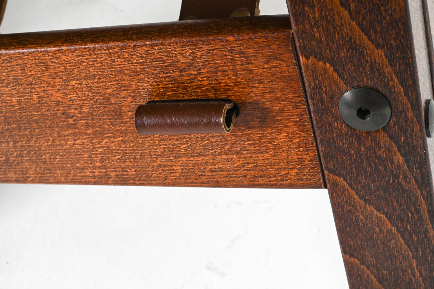 Paire de chaises longues en bois cintré et cuir de buffle par Giske Carlsen pour Kleppe en vente 7