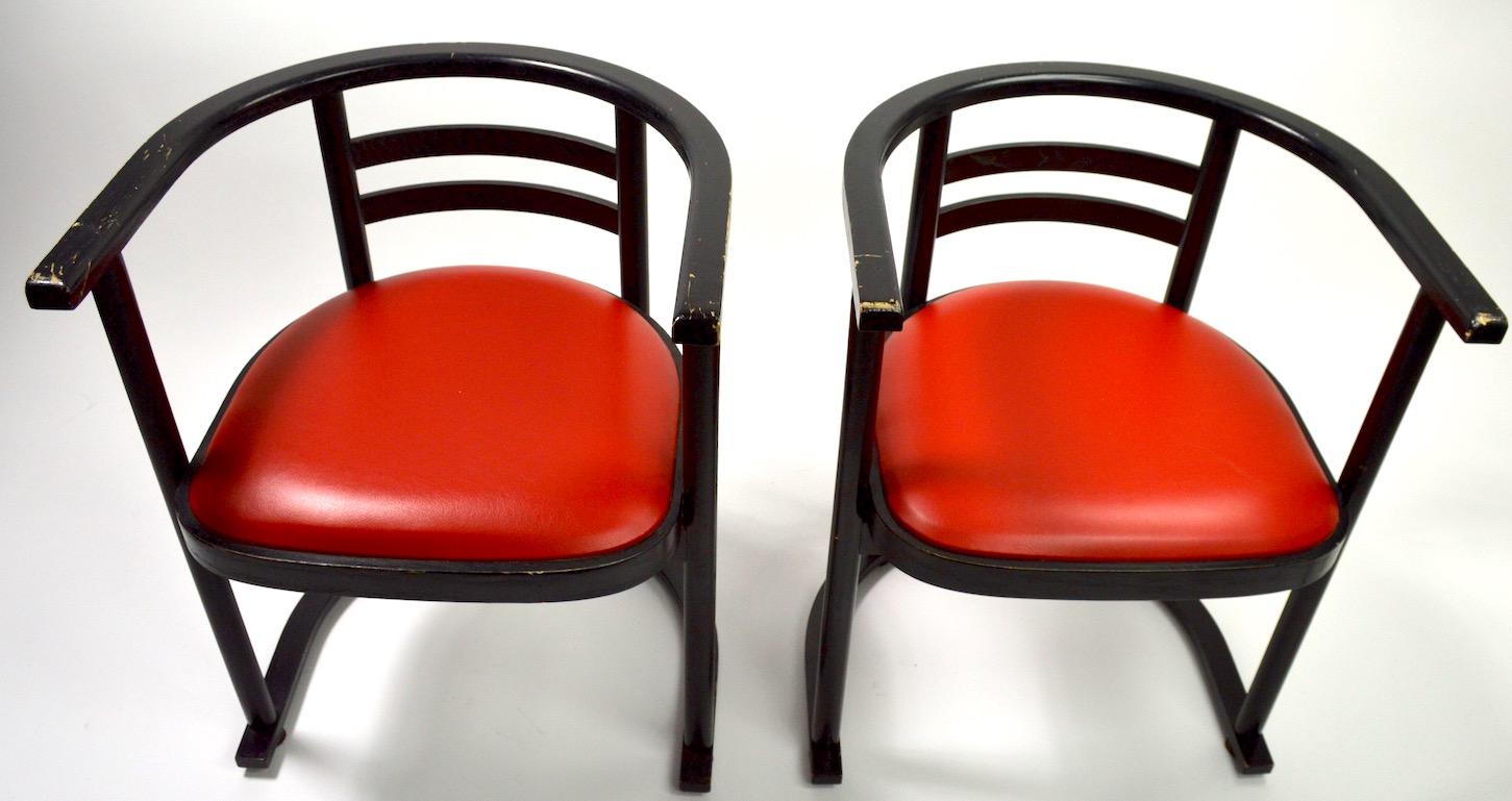 European Pair of Bentwood Chairs after Hoffman for Thonet