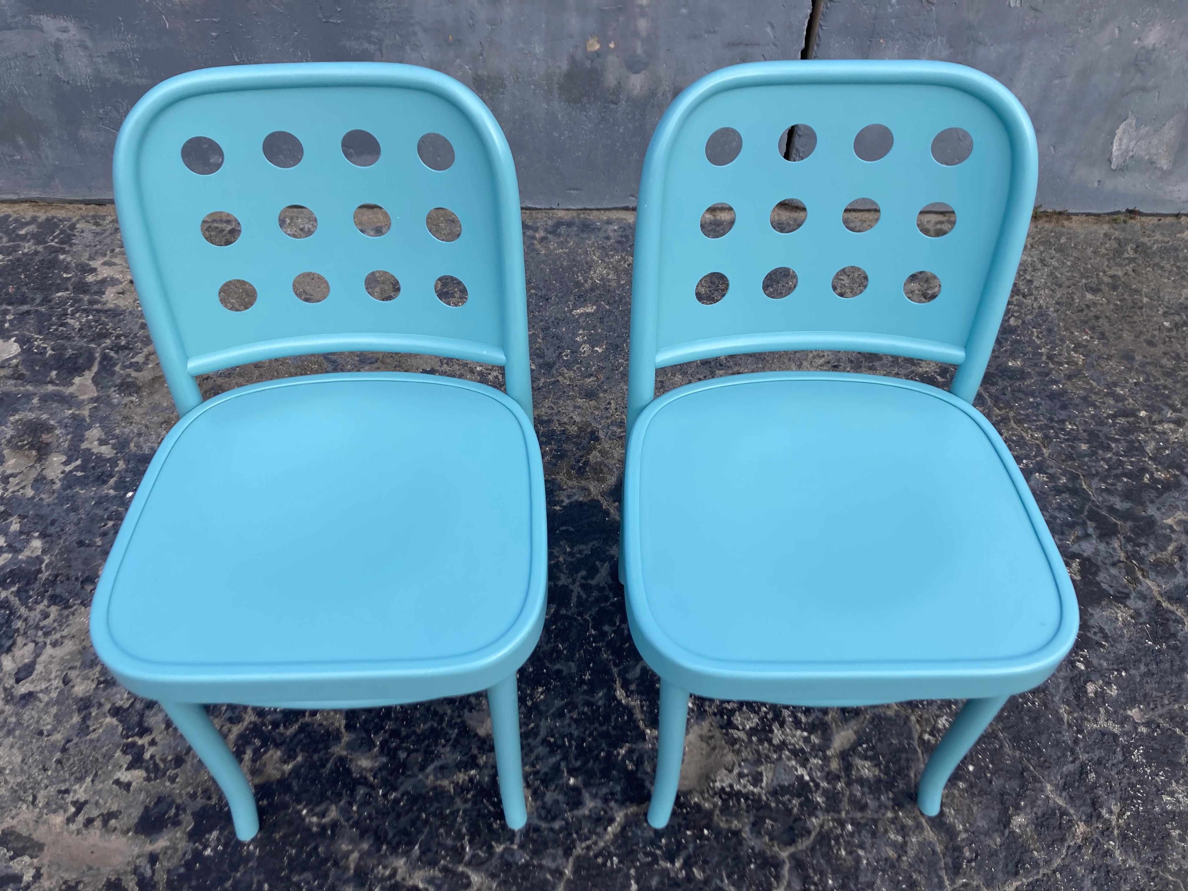 Pair of Bentwood Chairs by Josef Hoffmann & Oswald Haerdtl, Thonet  7